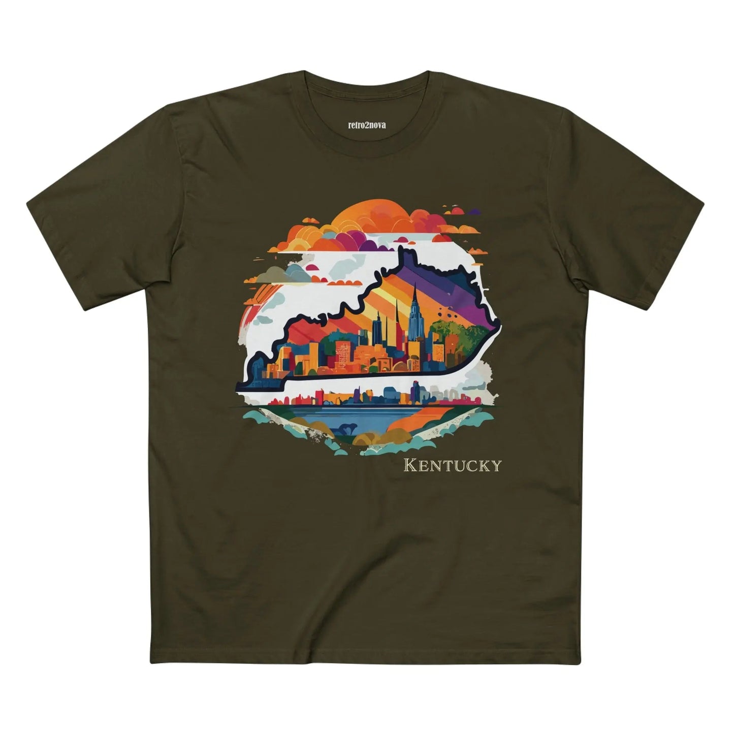 Kentucky State Shirt Unisex Premium Cotton Tee With Original Art By Retro2Nova Art Collection