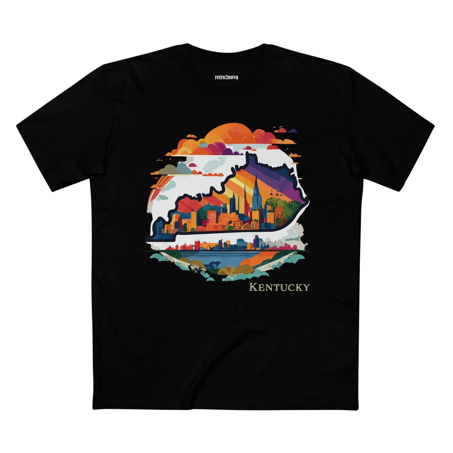 Kentucky State Shirt Unisex Premium Cotton Tee With Original Art By Retro2Nova Art Collection