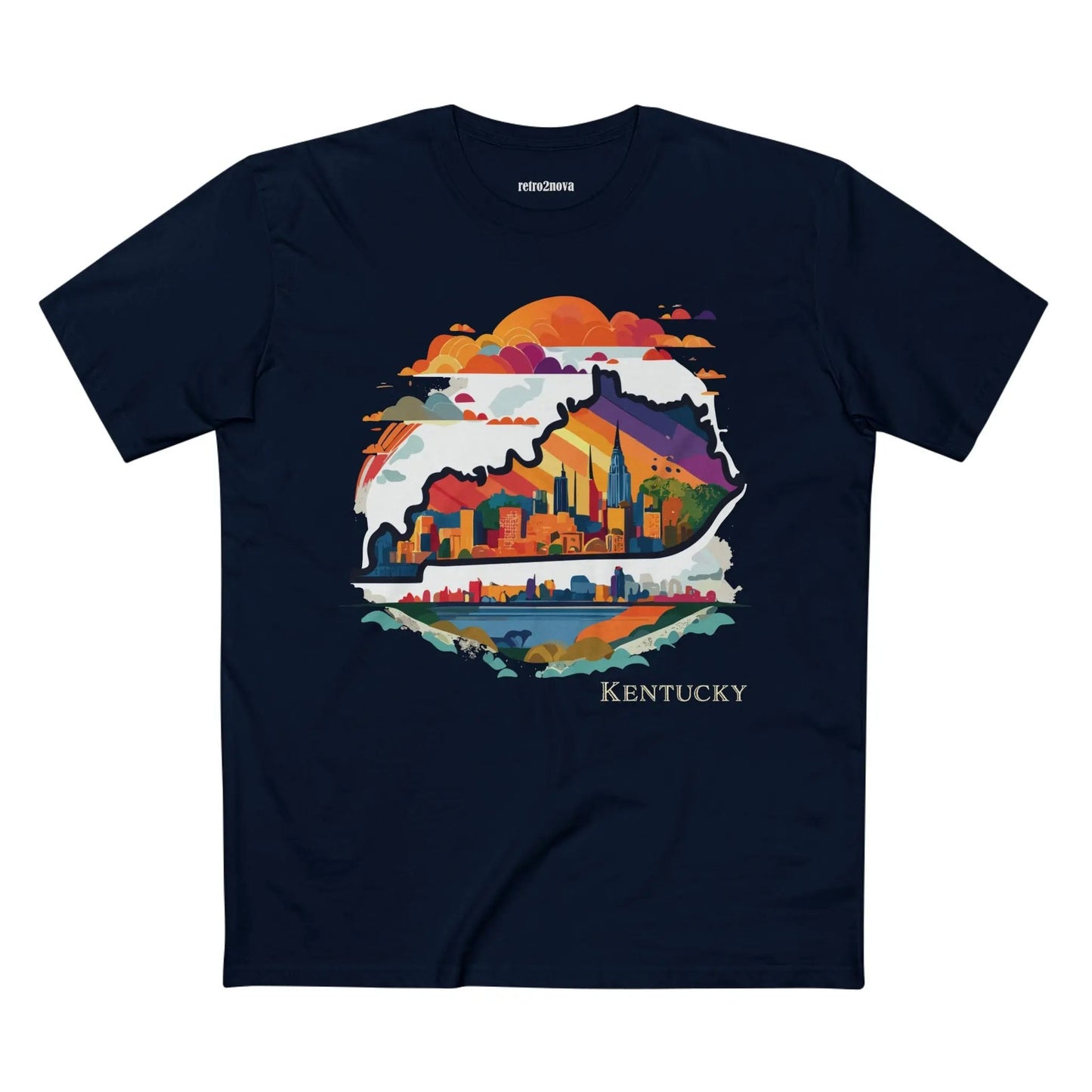 Kentucky State Shirt Unisex Premium Cotton Tee With Original Art By Retro2Nova Art Collection