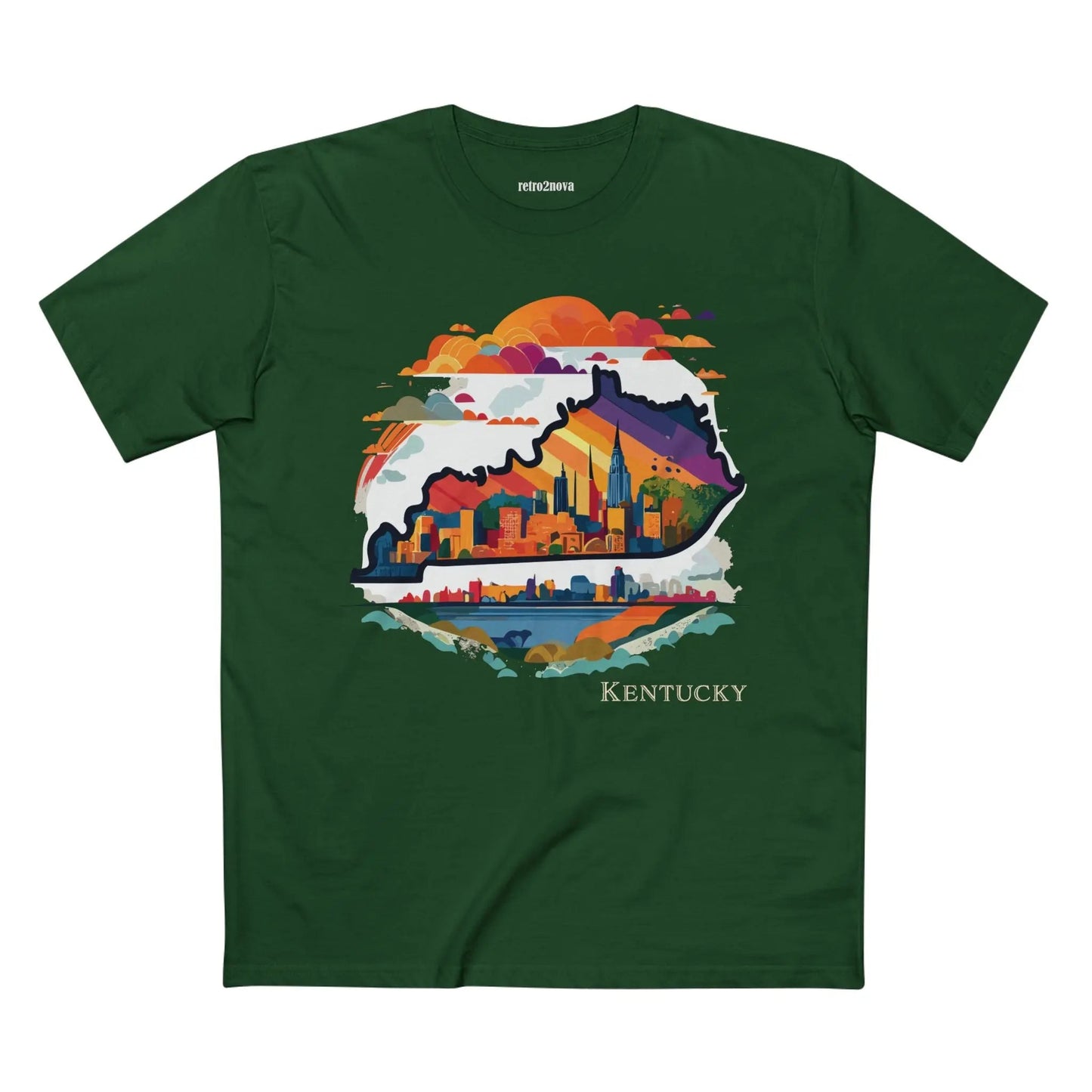 Kentucky State Shirt Unisex Premium Cotton Tee With Original Art By Retro2Nova Art Collection