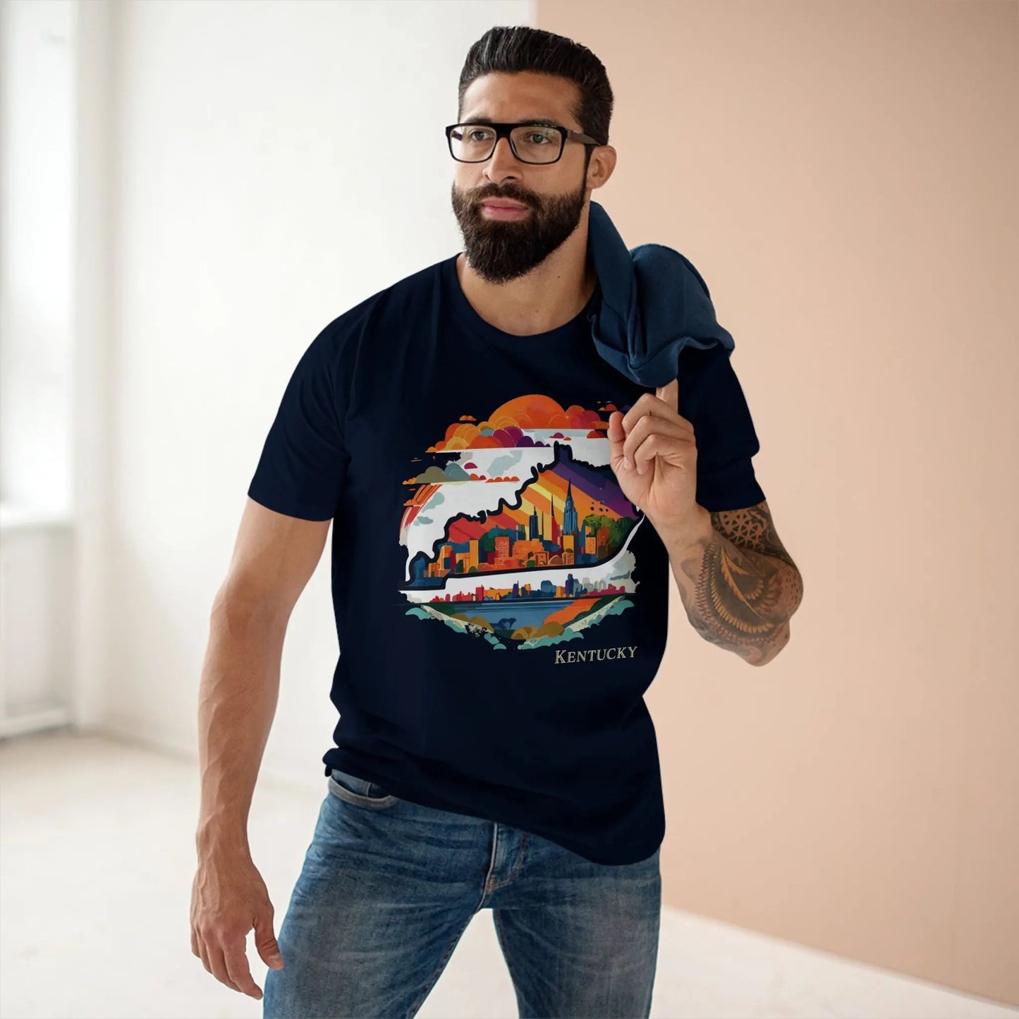 Kentucky State Shirt Unisex Premium Cotton Tee With Original Art By Retro2Nova Art Collection