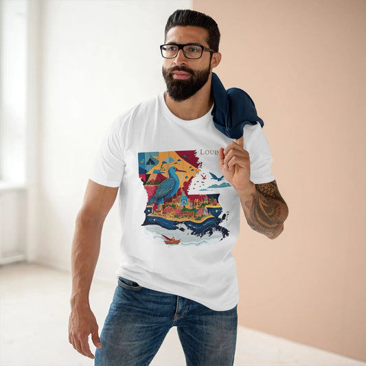 Louisiana State Graphic Unisex 100 Cotton Tee 54