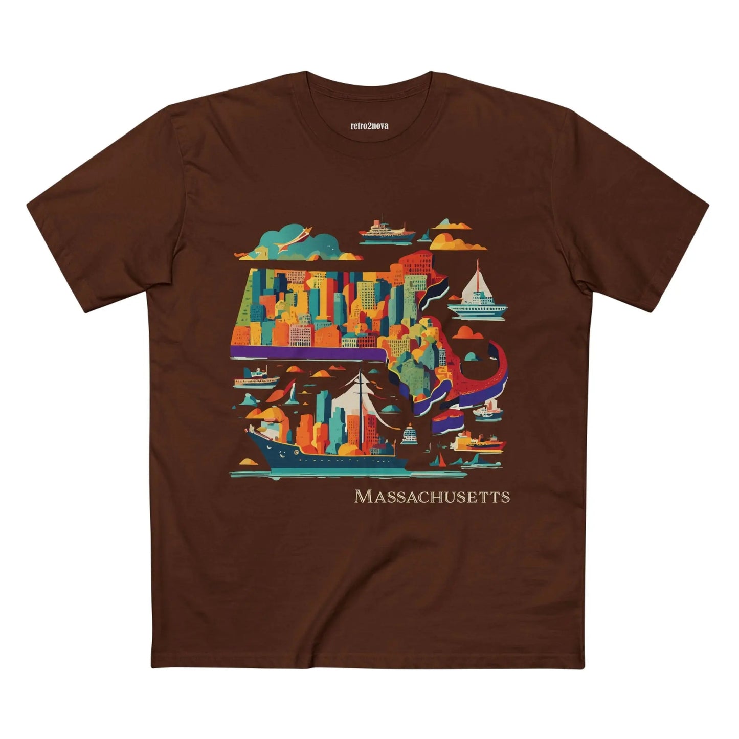 Massachusetts State Shirt United States Edition Unisex Premium Cotton Tee With Original Art Design