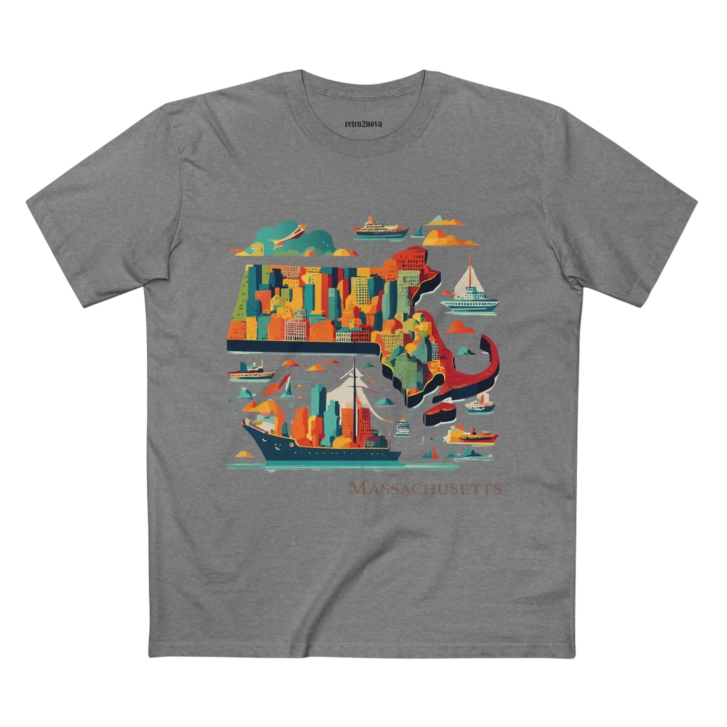Massachusetts State Shirt United States Edition Unisex Premium Cotton Tee With Original Art Design