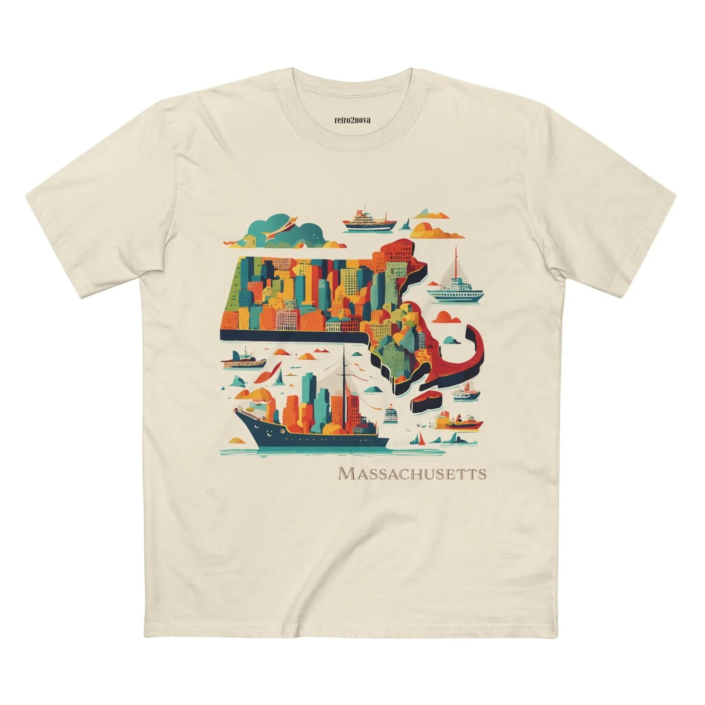Massachusetts State Shirt United States Edition Unisex Premium Cotton Tee With Original Art Design