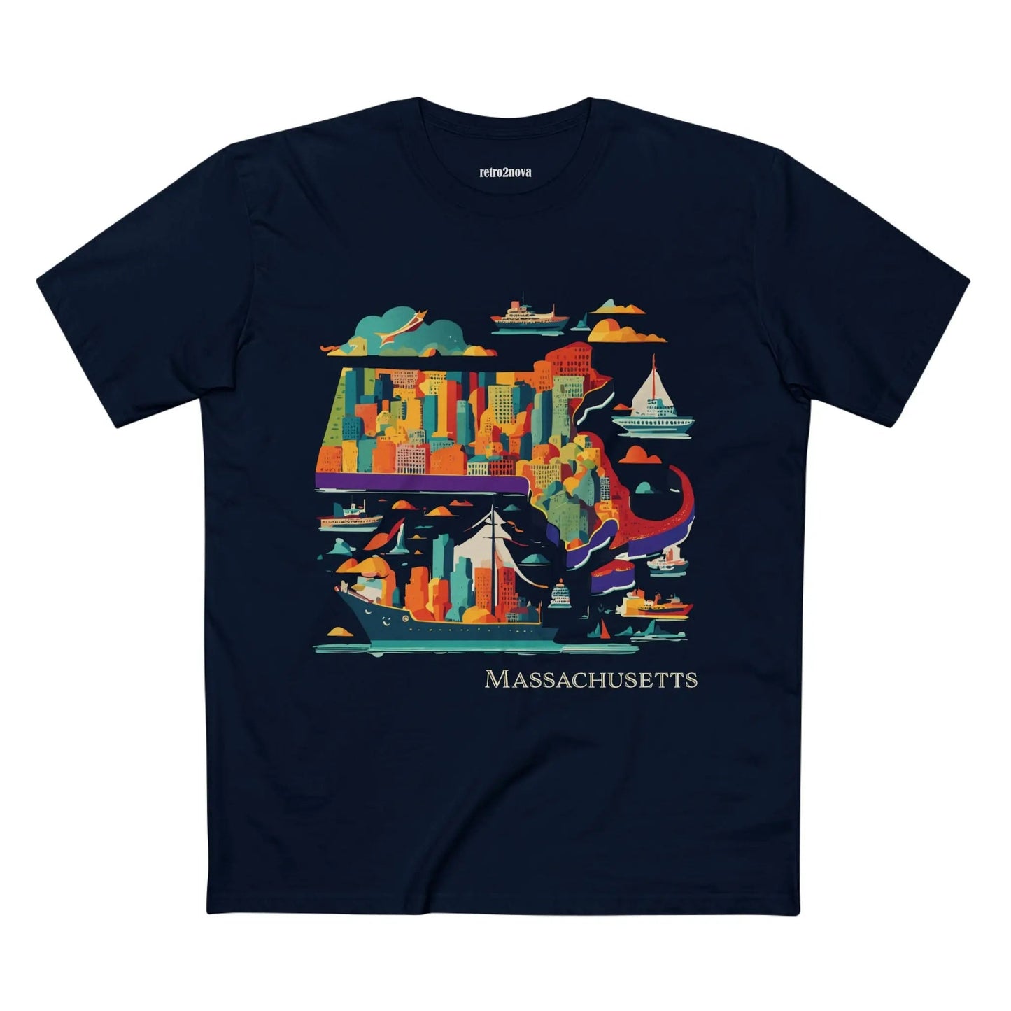 Massachusetts State Shirt United States Edition Unisex Premium Cotton Tee With Original Art Design