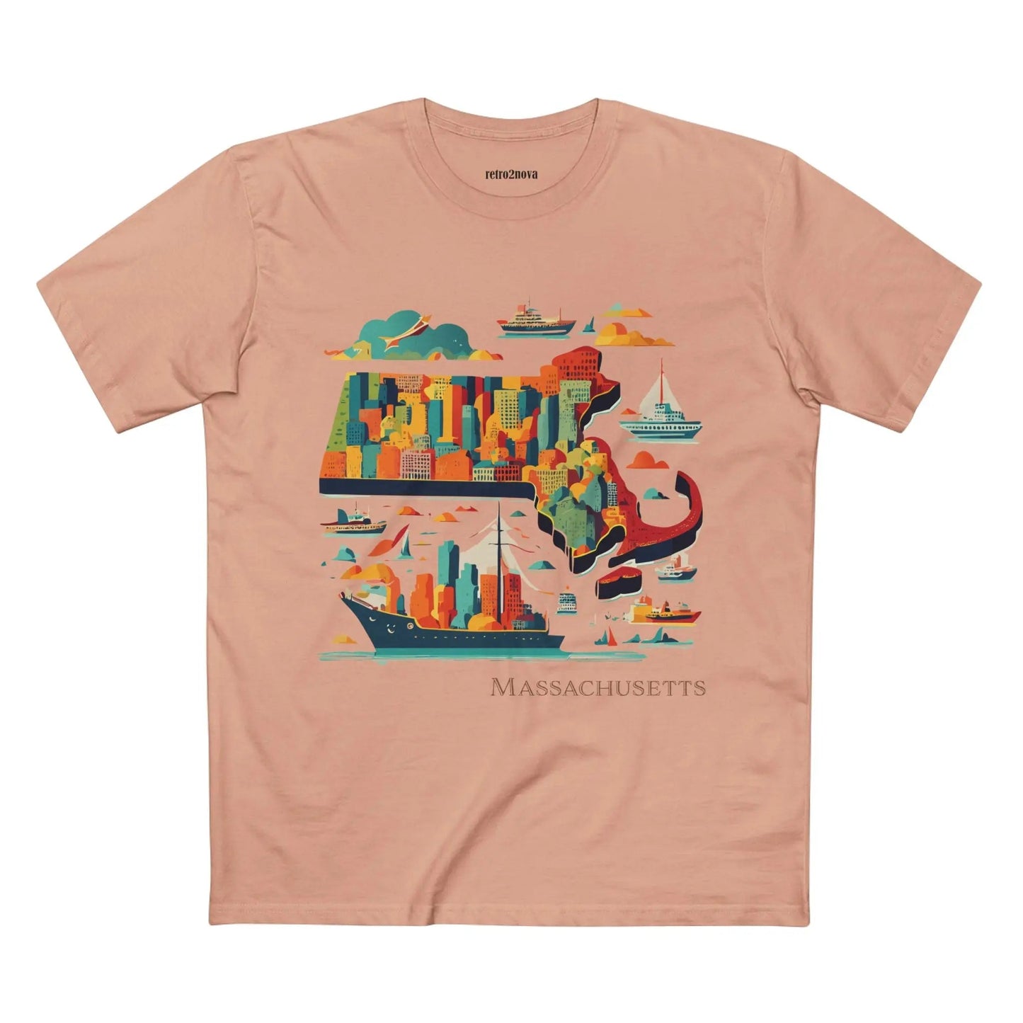 Massachusetts State Shirt United States Edition Unisex Premium Cotton Tee With Original Art Design