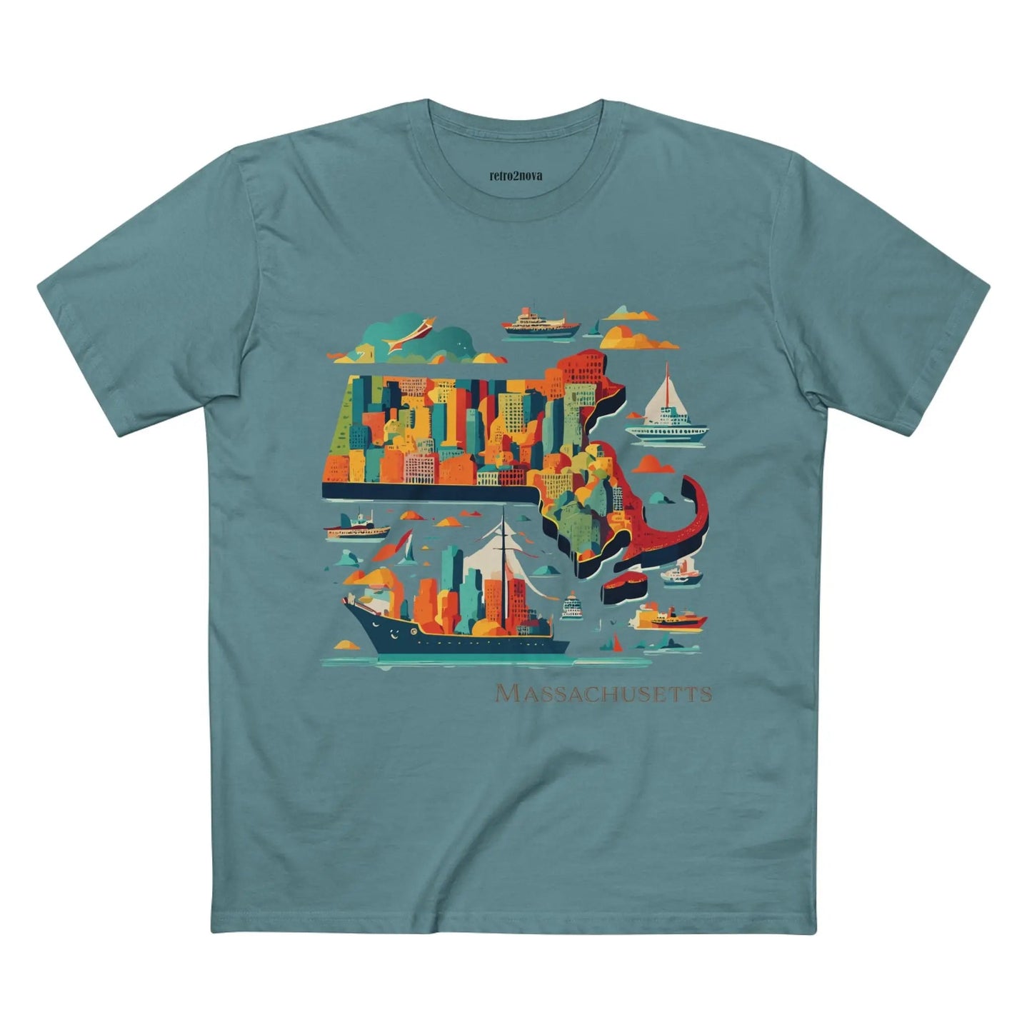 Massachusetts State Shirt United States Edition Unisex Premium Cotton Tee With Original Art Design