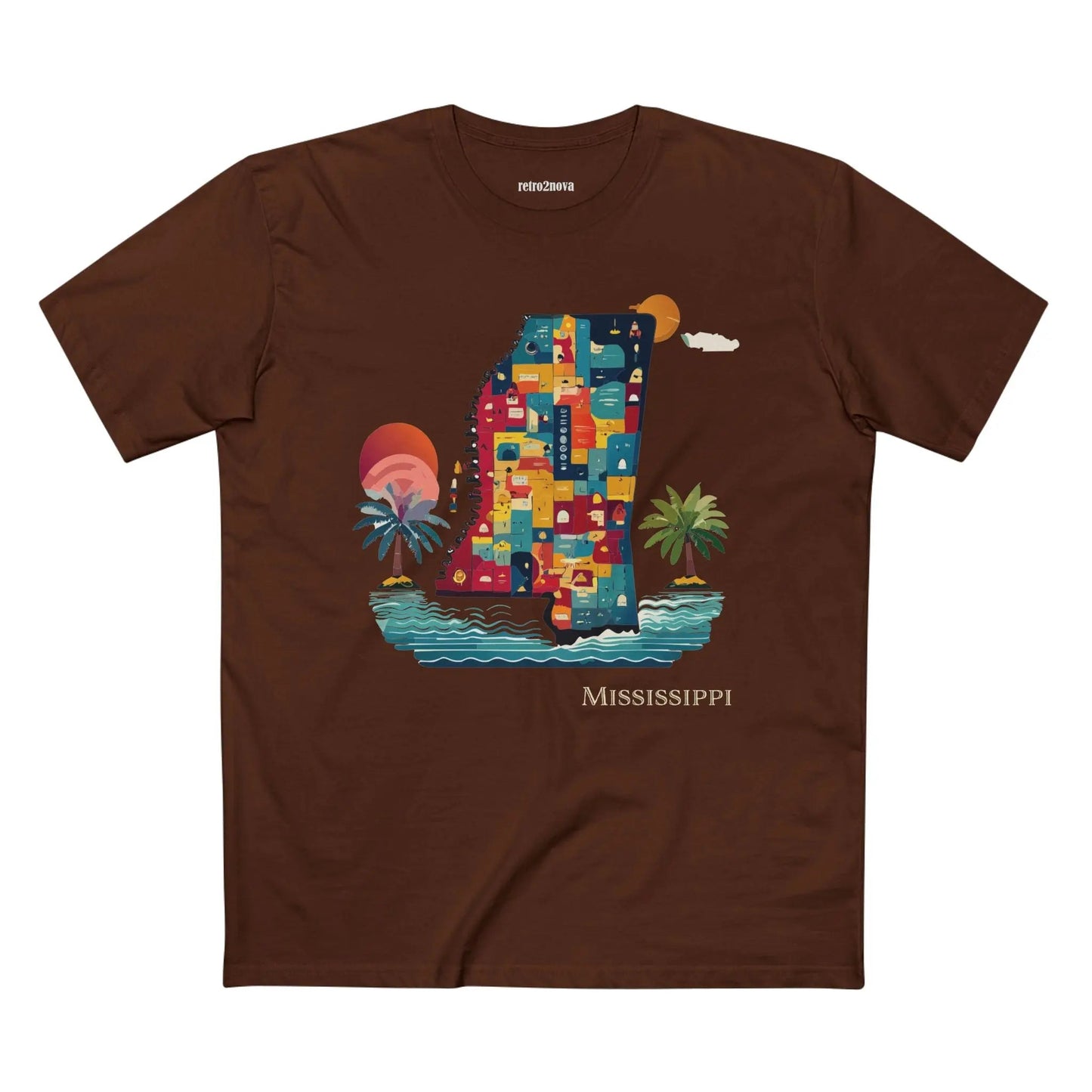 Mississippi State Shirt Unisex Premium Cotton Tee with Original Art by Retro2Nova