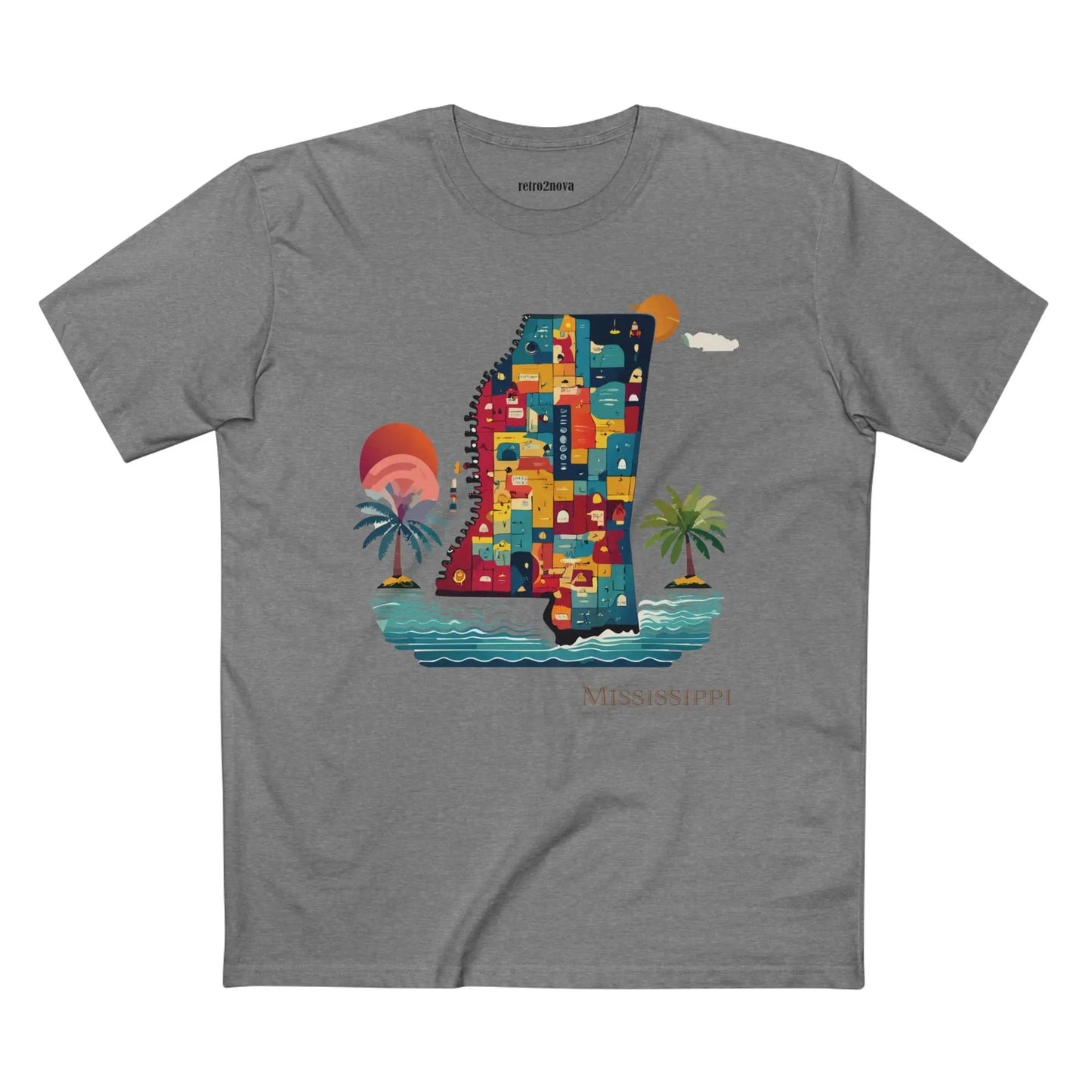 Mississippi State Shirt Unisex Premium Cotton Tee with Original Art by Retro2Nova