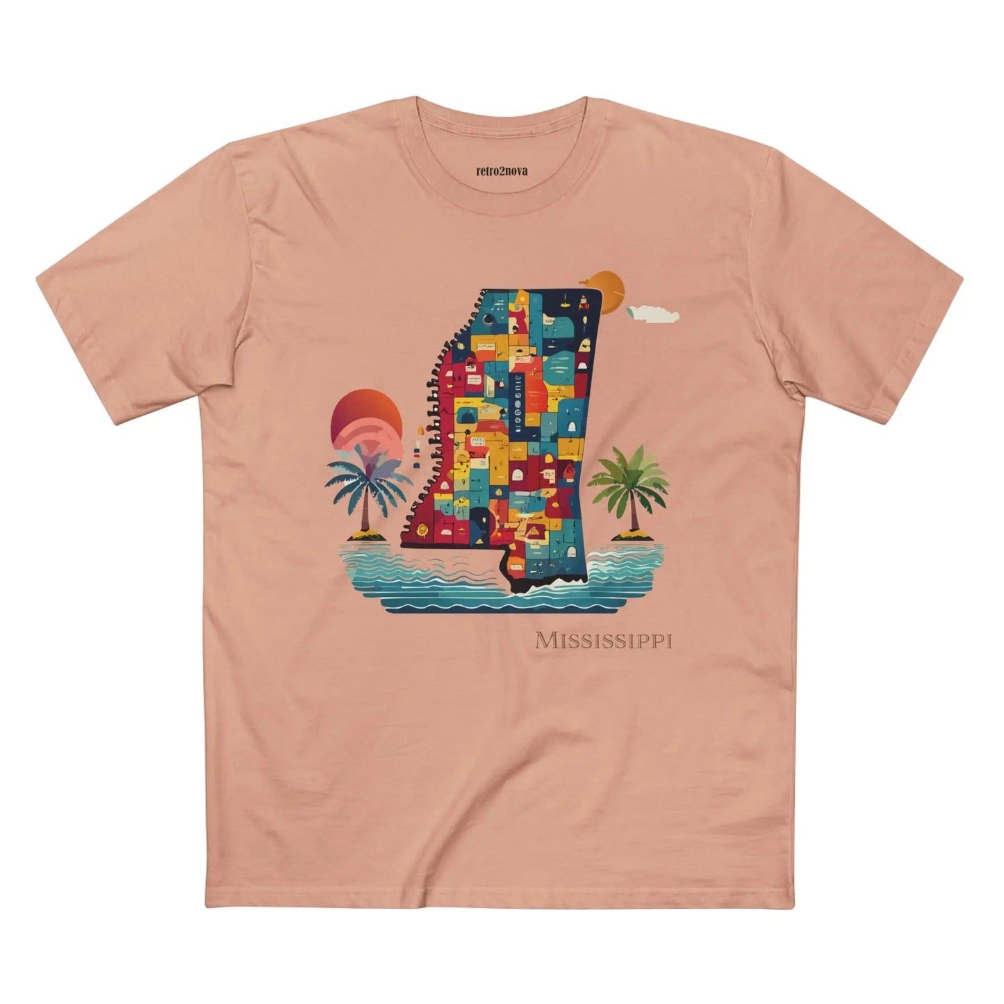 Mississippi State Shirt Unisex Premium Cotton Tee with Original Art by Retro2Nova