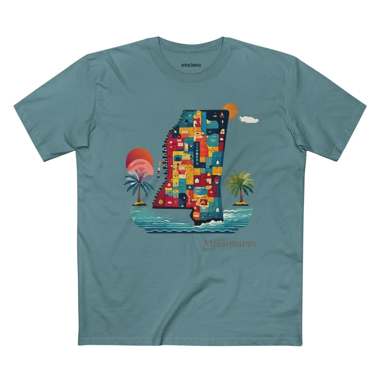 Mississippi State Shirt Unisex Premium Cotton Tee with Original Art by Retro2Nova