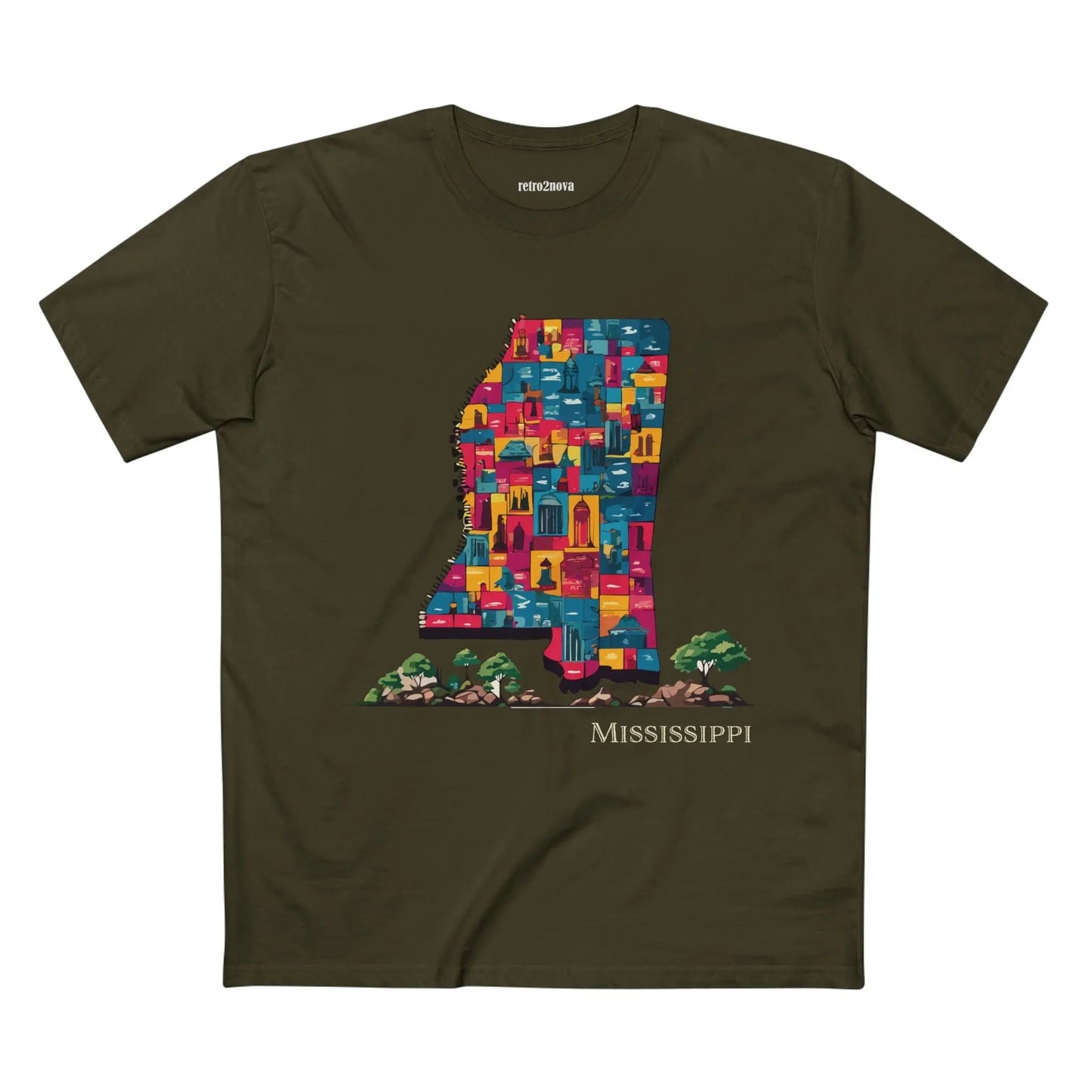 Mississippi State Shirt Unisex Premium Cotton Tee With Original Art By Retro2Nova