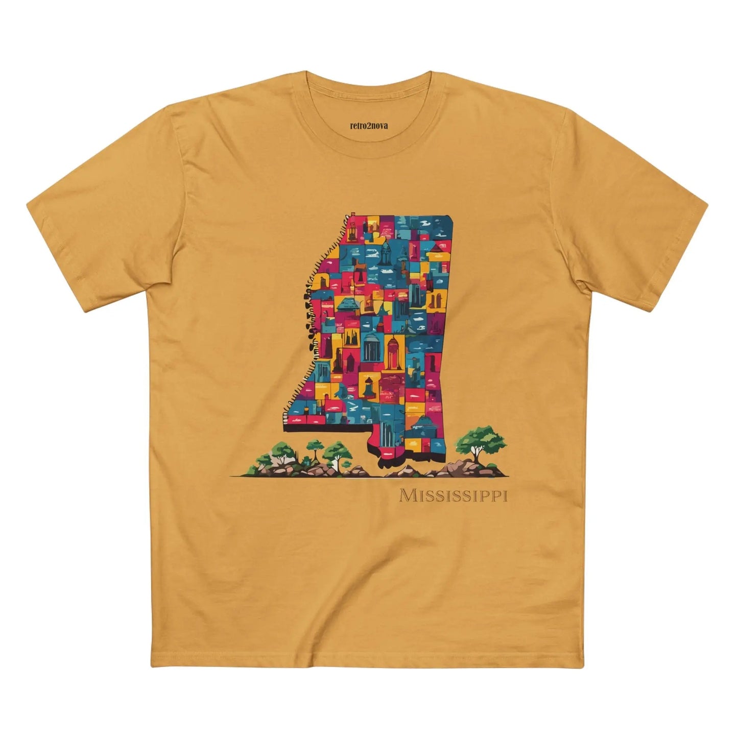 Mississippi State Shirt Unisex Premium Cotton Tee With Original Art By Retro2Nova
