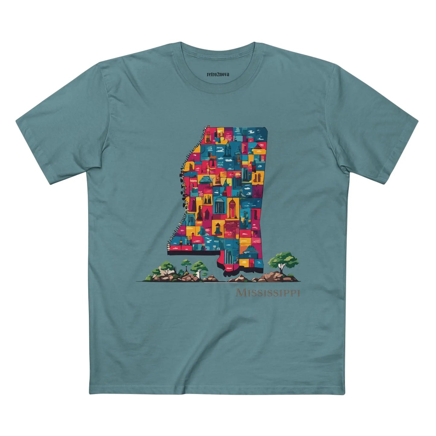 Mississippi State Shirt Unisex Premium Cotton Tee With Original Art By Retro2Nova