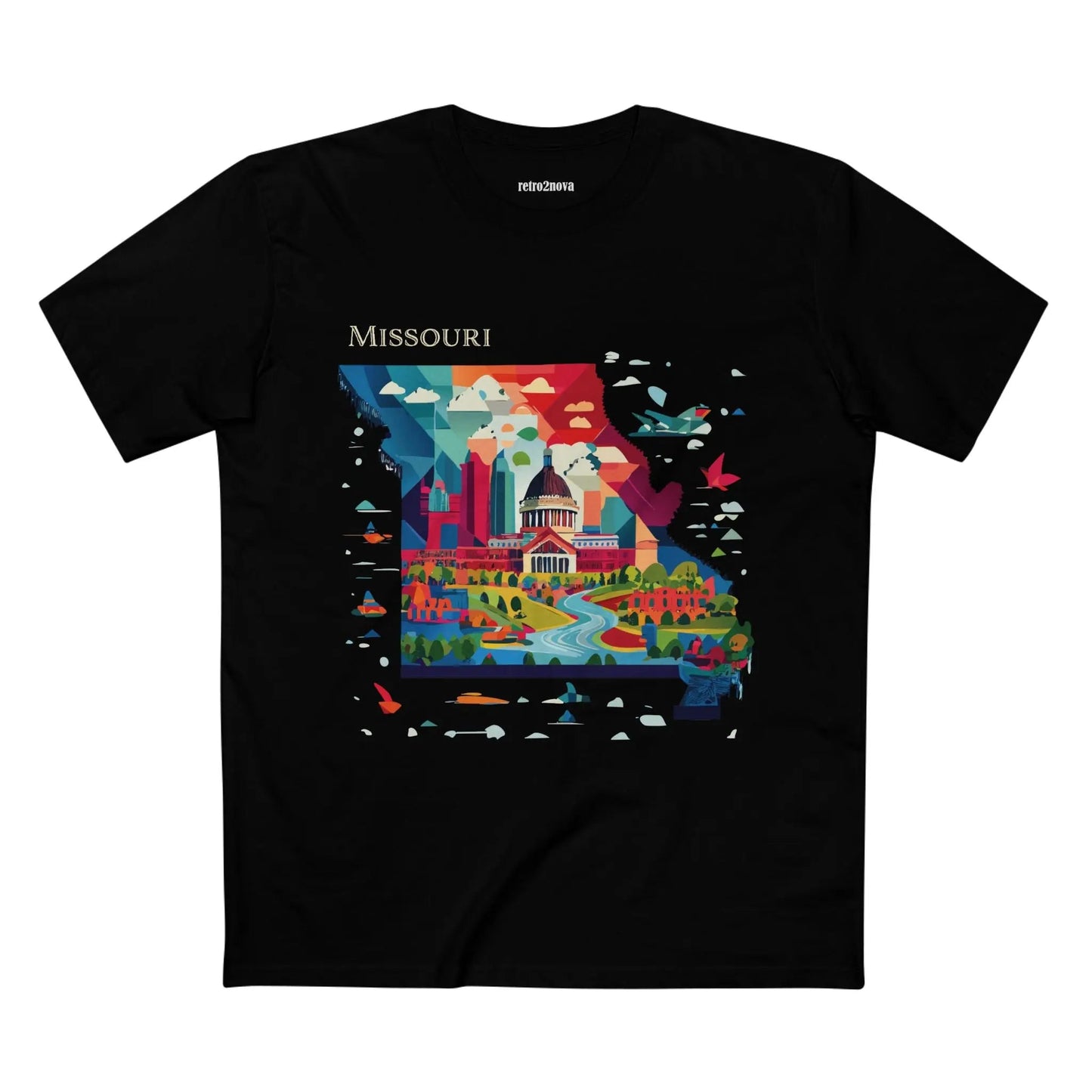 Missouri State Shirt Unisex Premium Cotton Tee With Original Retro Art Design From Retro2Nova