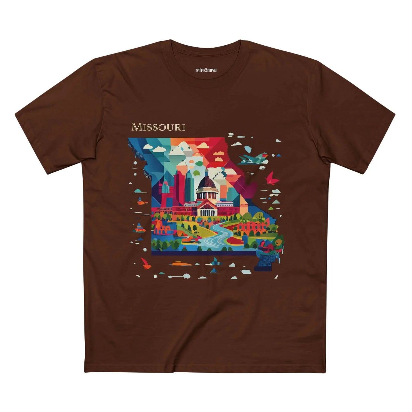 Missouri State Shirt Unisex Premium Cotton Tee With Original Retro Art Design From Retro2Nova