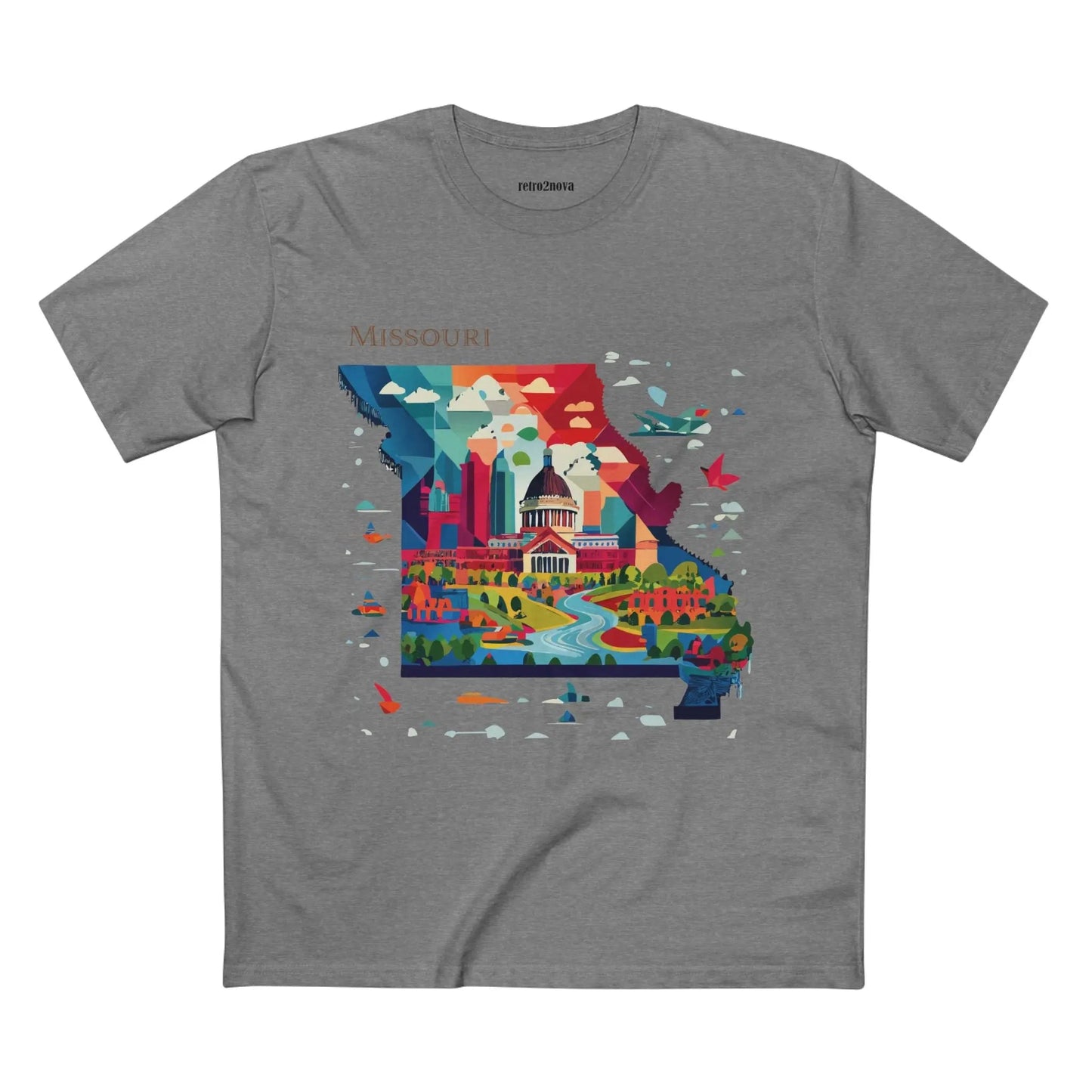 Missouri State Shirt Unisex Premium Cotton Tee With Original Retro Art Design From Retro2Nova