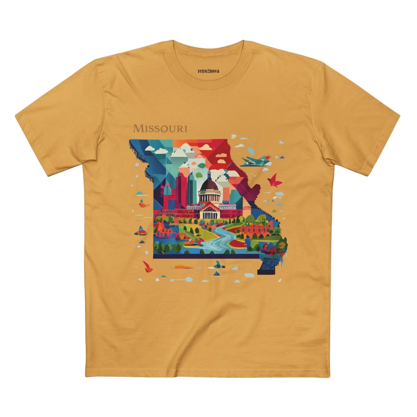 Missouri State Shirt Unisex Premium Cotton Tee With Original Retro Art Design From Retro2Nova