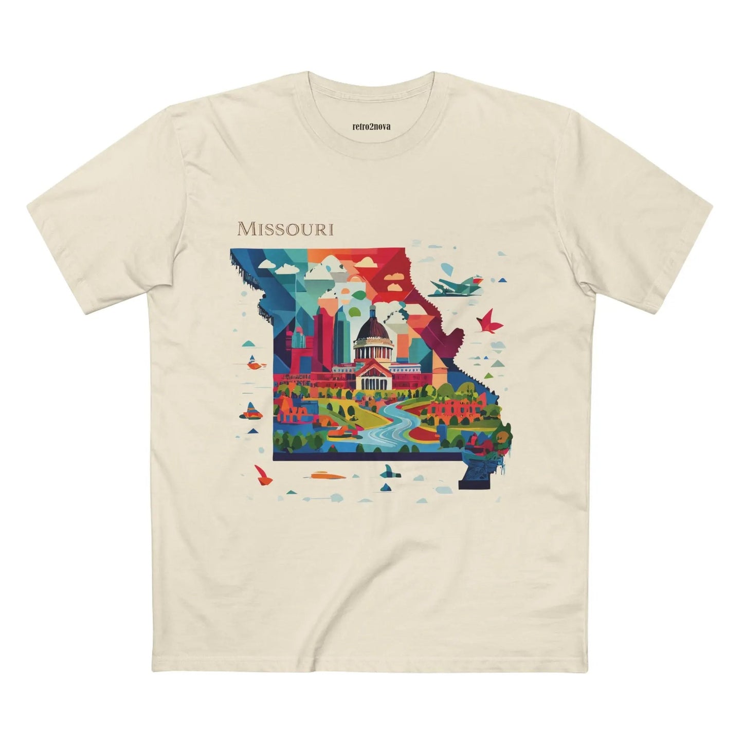 Missouri State Shirt Unisex Premium Cotton Tee With Original Retro Art Design From Retro2Nova