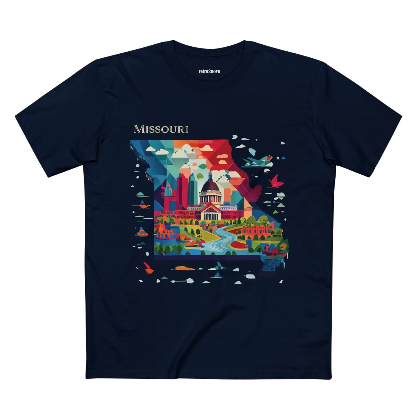 Missouri State Shirt Unisex Premium Cotton Tee With Original Retro Art Design From Retro2Nova