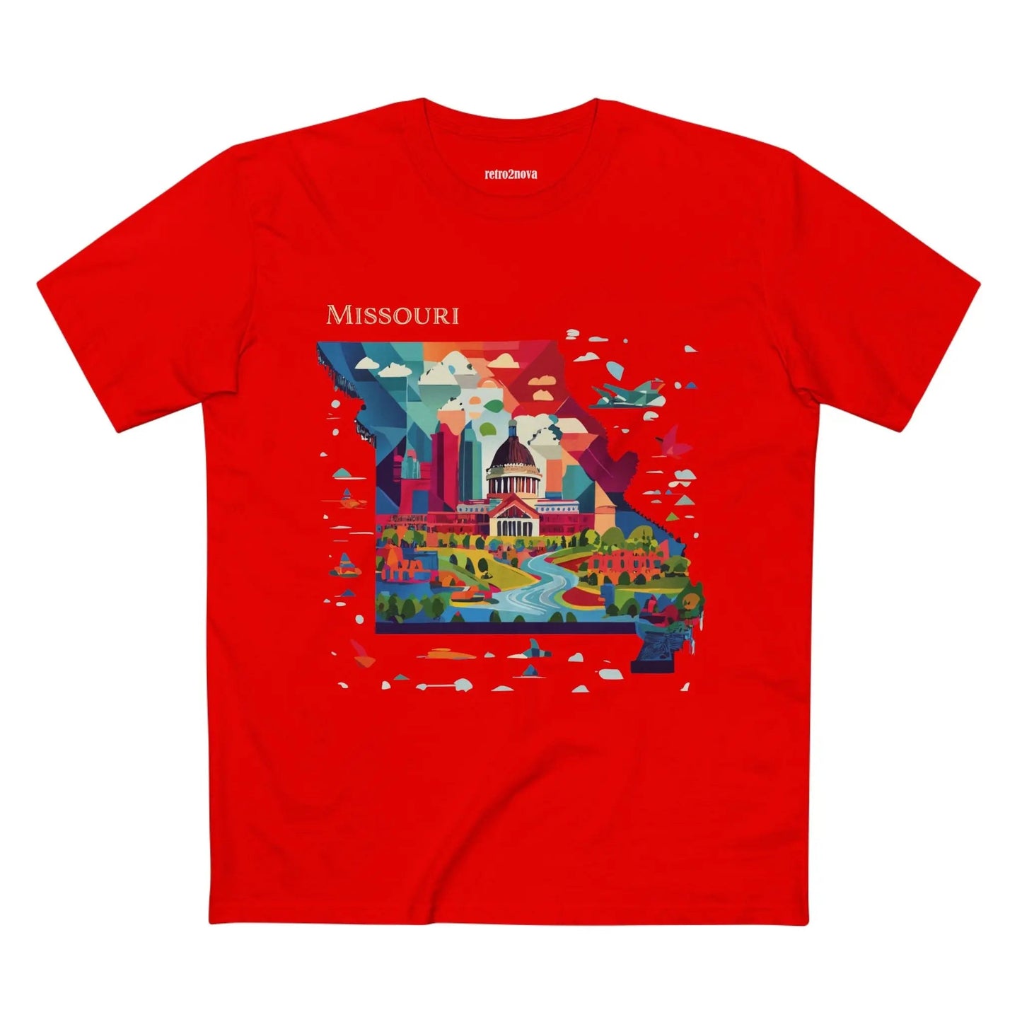 Missouri State Shirt Unisex Premium Cotton Tee With Original Retro Art Design From Retro2Nova