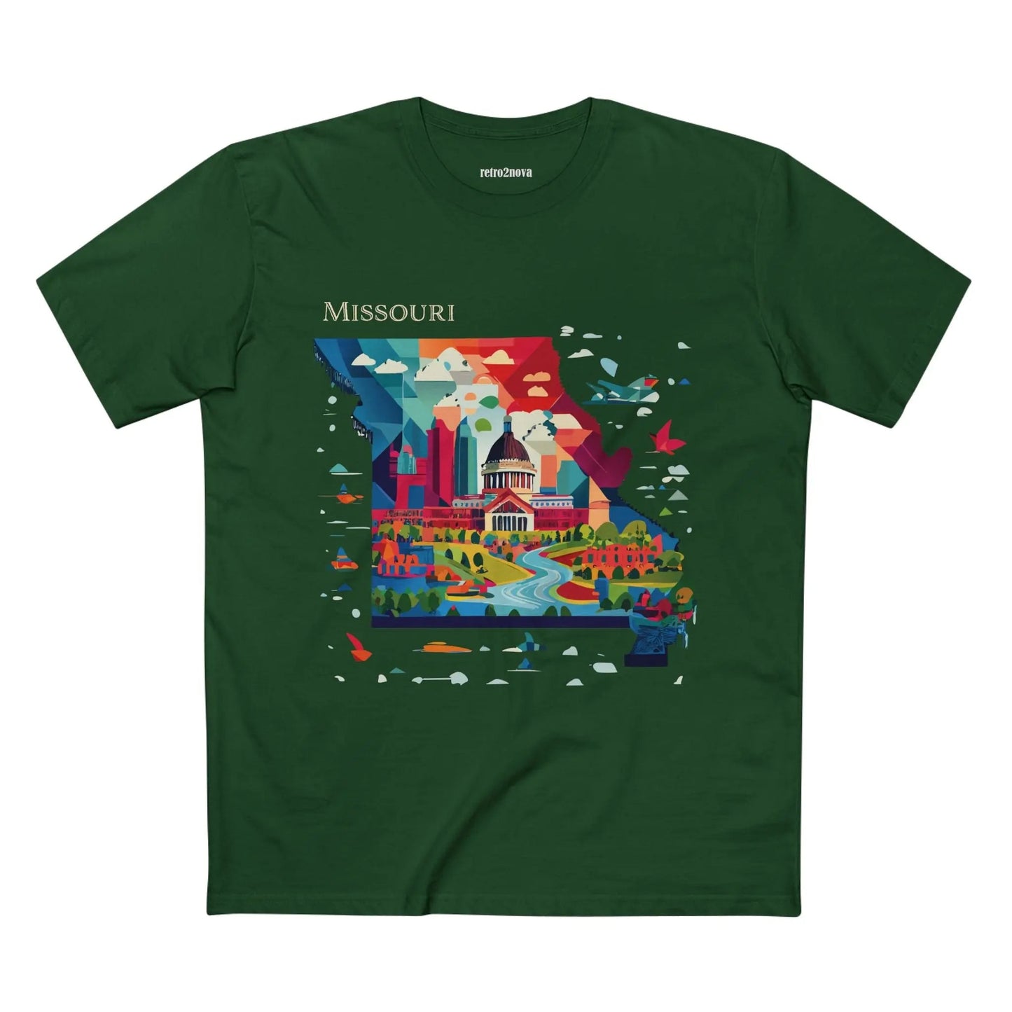 Missouri State Shirt Unisex Premium Cotton Tee With Original Retro Art Design From Retro2Nova