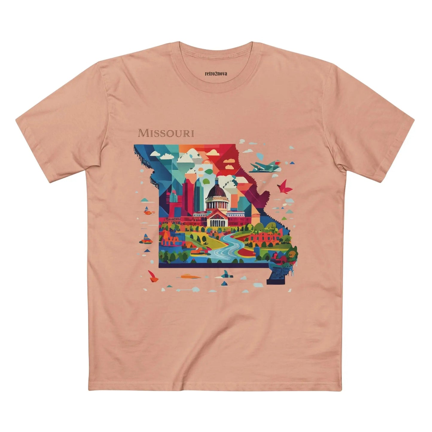 Missouri State Shirt Unisex Premium Cotton Tee With Original Retro Art Design From Retro2Nova