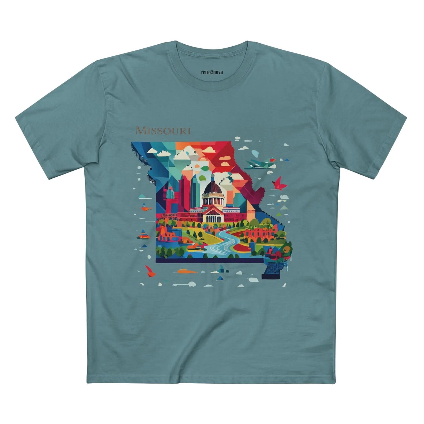 Missouri State Shirt Unisex Premium Cotton Tee With Original Retro Art Design From Retro2Nova