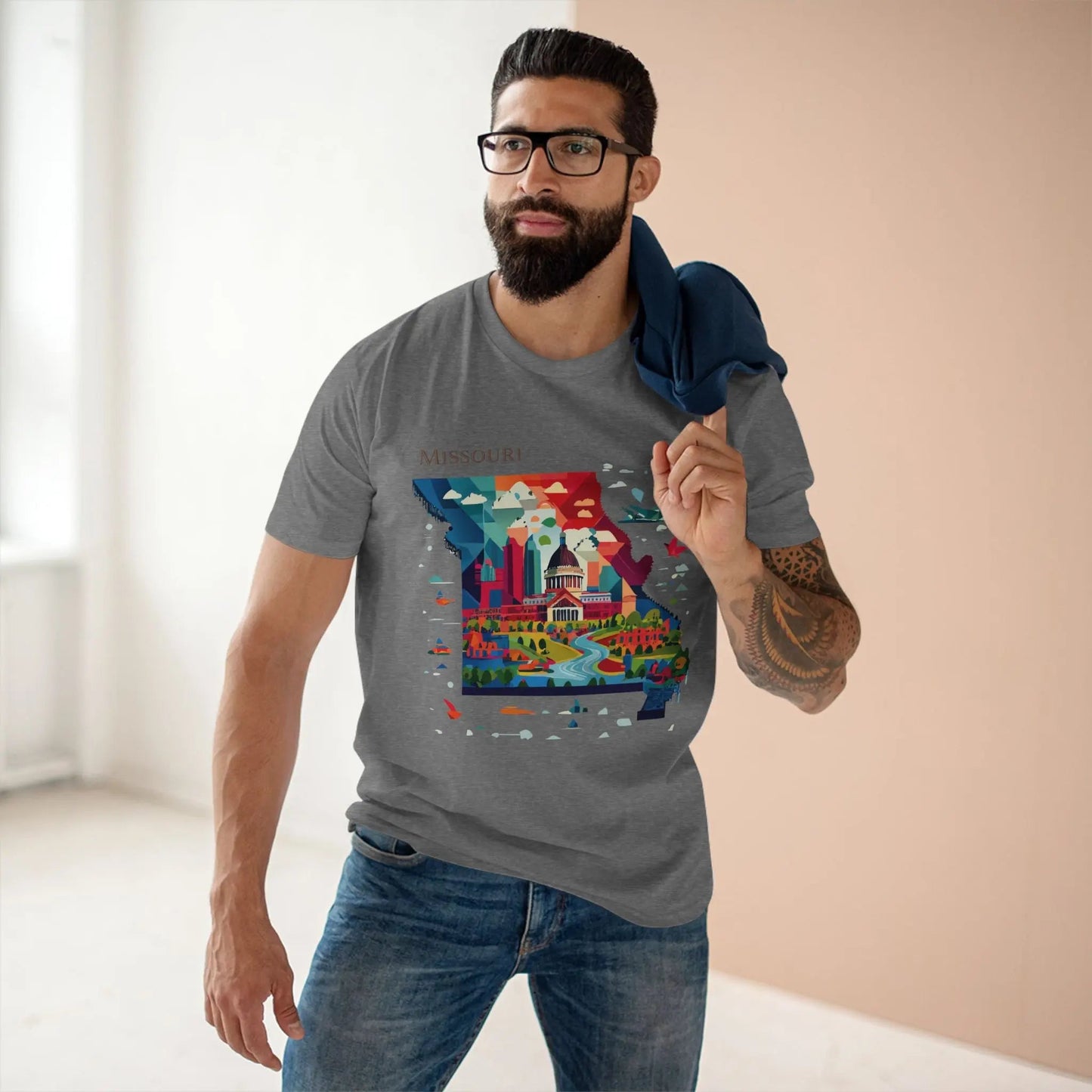 Missouri State Shirt Unisex Premium Cotton Tee With Original Retro Art Design From Retro2Nova