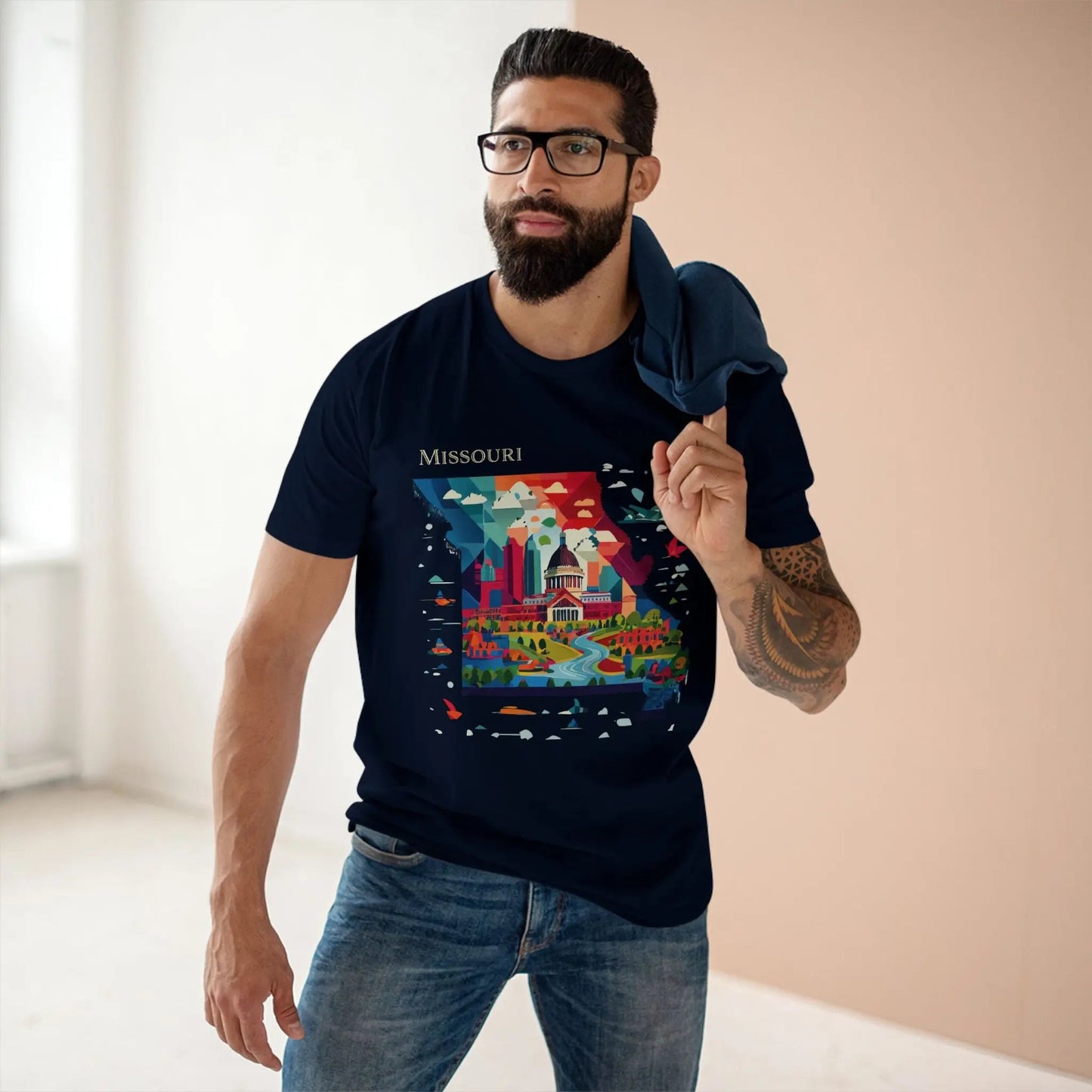 Missouri State Shirt Unisex Premium Cotton Tee With Original Retro Art Design From Retro2Nova