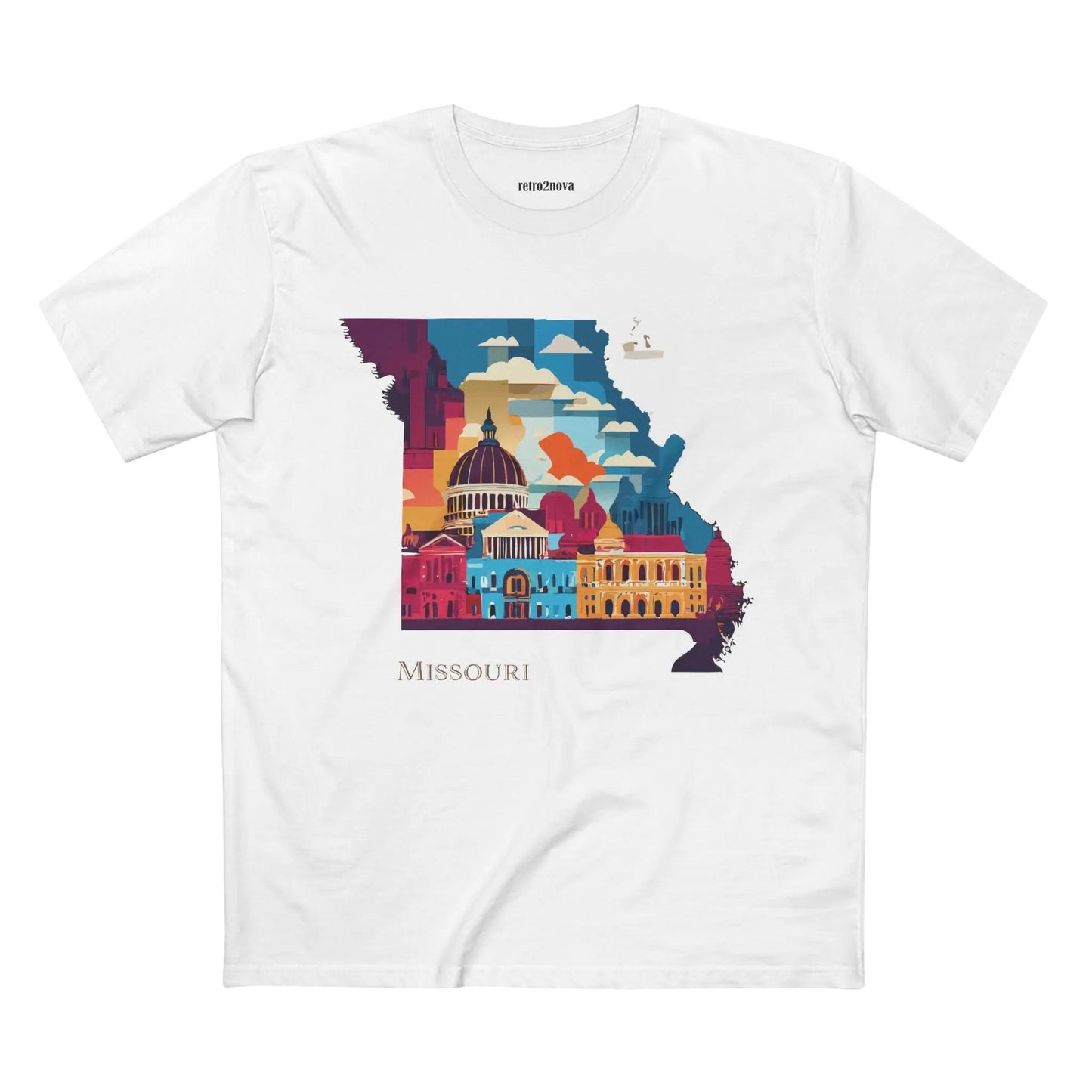 Missouri State Shirt Unisex Premium Cotton Tee With Original Art Design By Retro2Nova