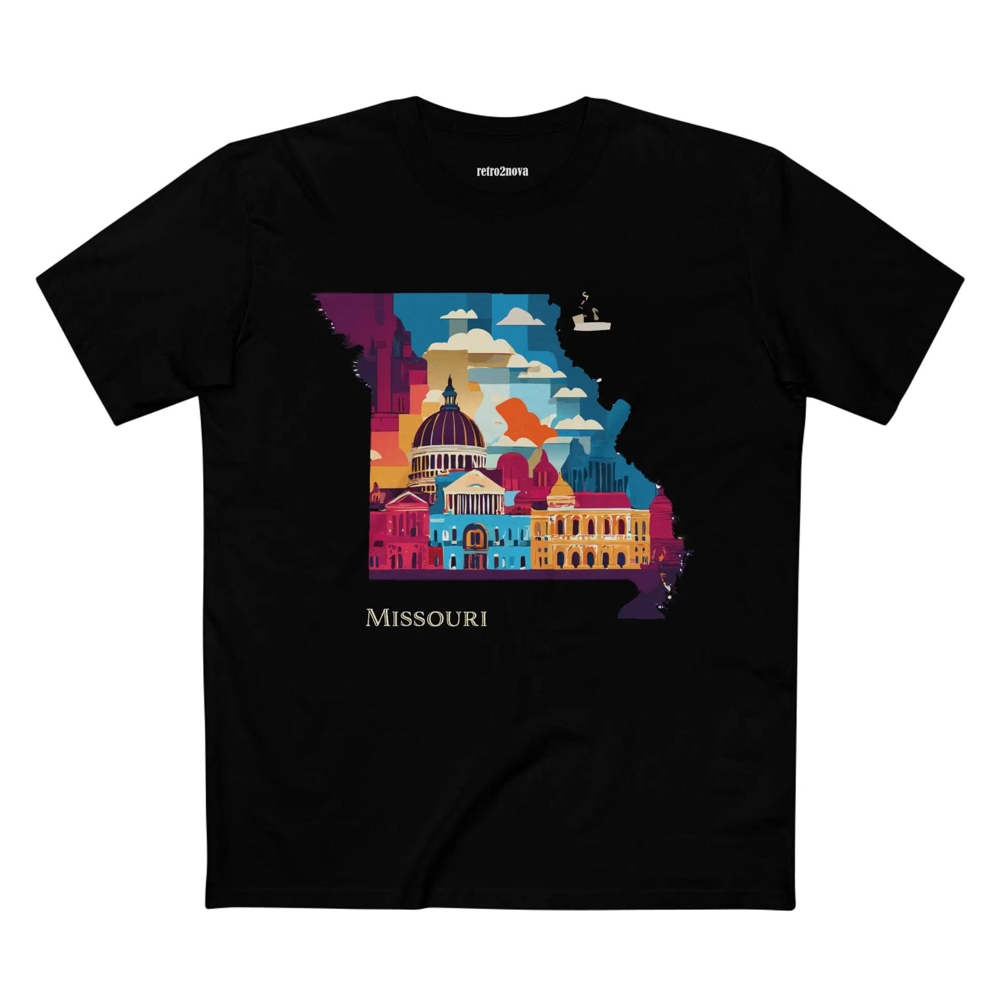 Missouri State Shirt Unisex Premium Cotton Tee With Original Art Design By Retro2Nova