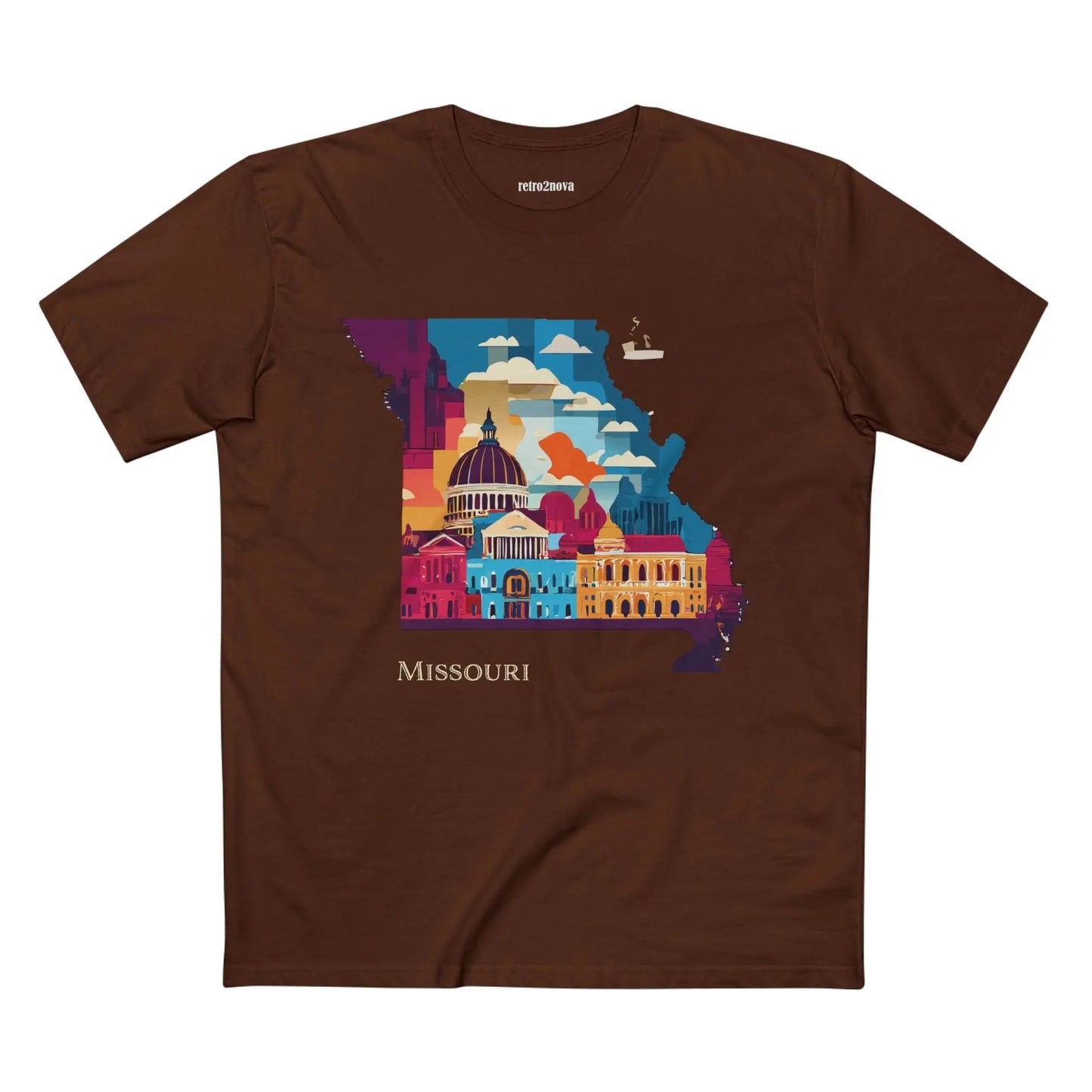 Missouri State Shirt Unisex Premium Cotton Tee With Original Art Design By Retro2Nova