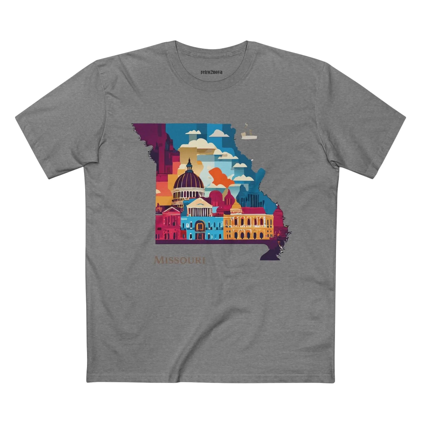 Missouri State Shirt Unisex Premium Cotton Tee With Original Art Design By Retro2Nova