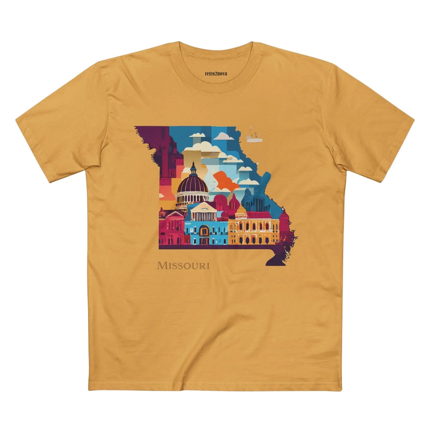 Missouri State Shirt Unisex Premium Cotton Tee With Original Art Design By Retro2Nova