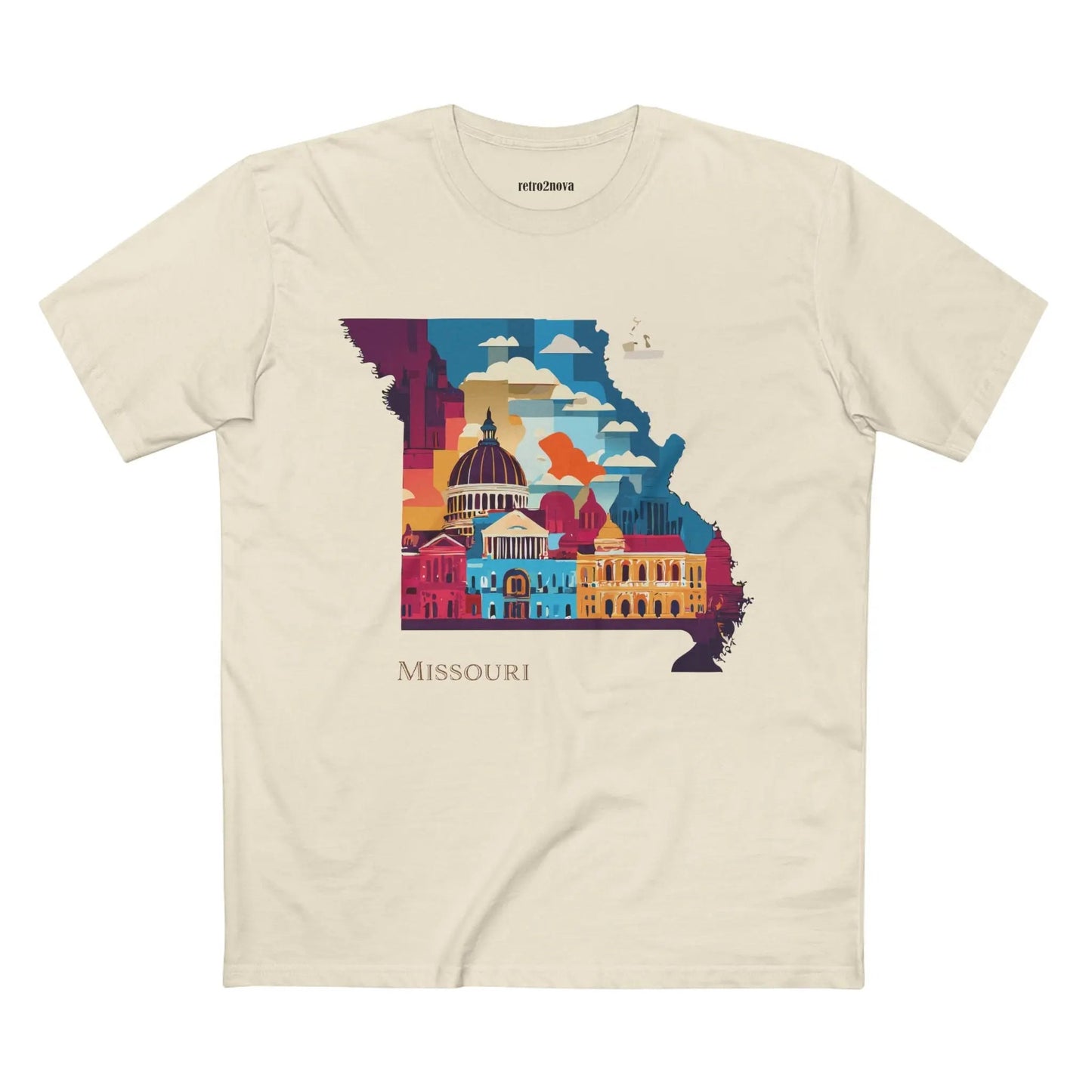Missouri State Shirt Unisex Premium Cotton Tee With Original Art Design By Retro2Nova
