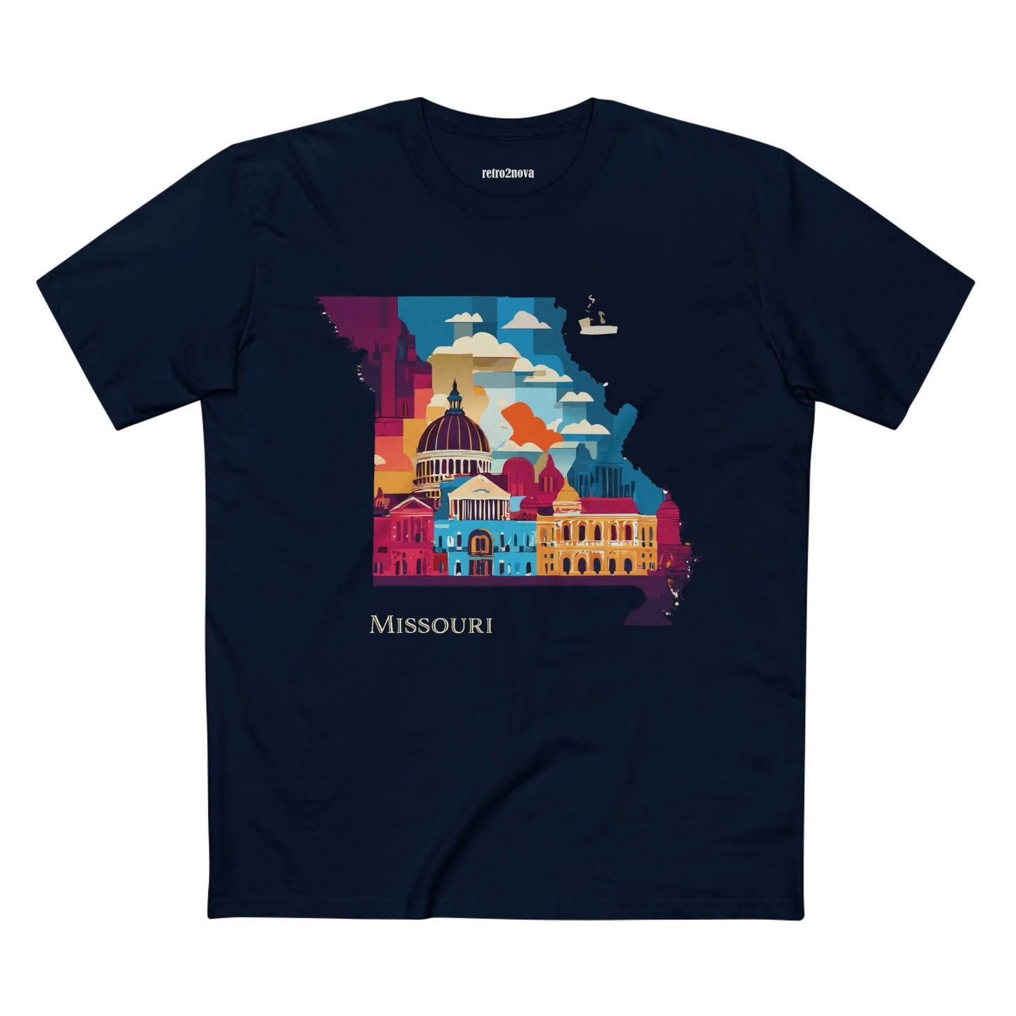 Missouri State Shirt Unisex Premium Cotton Tee With Original Art Design By Retro2Nova