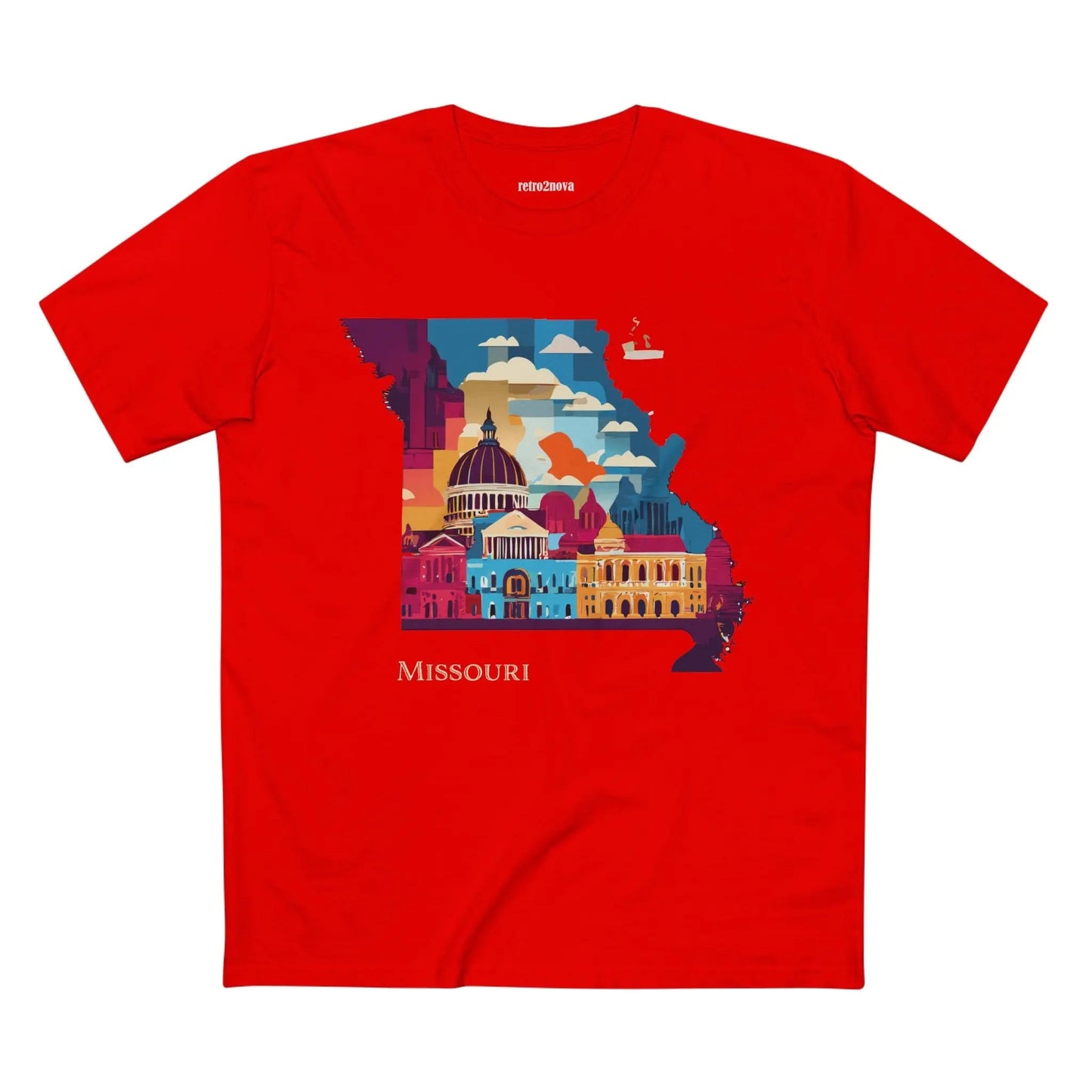 Missouri State Shirt Unisex Premium Cotton Tee With Original Art Design By Retro2Nova