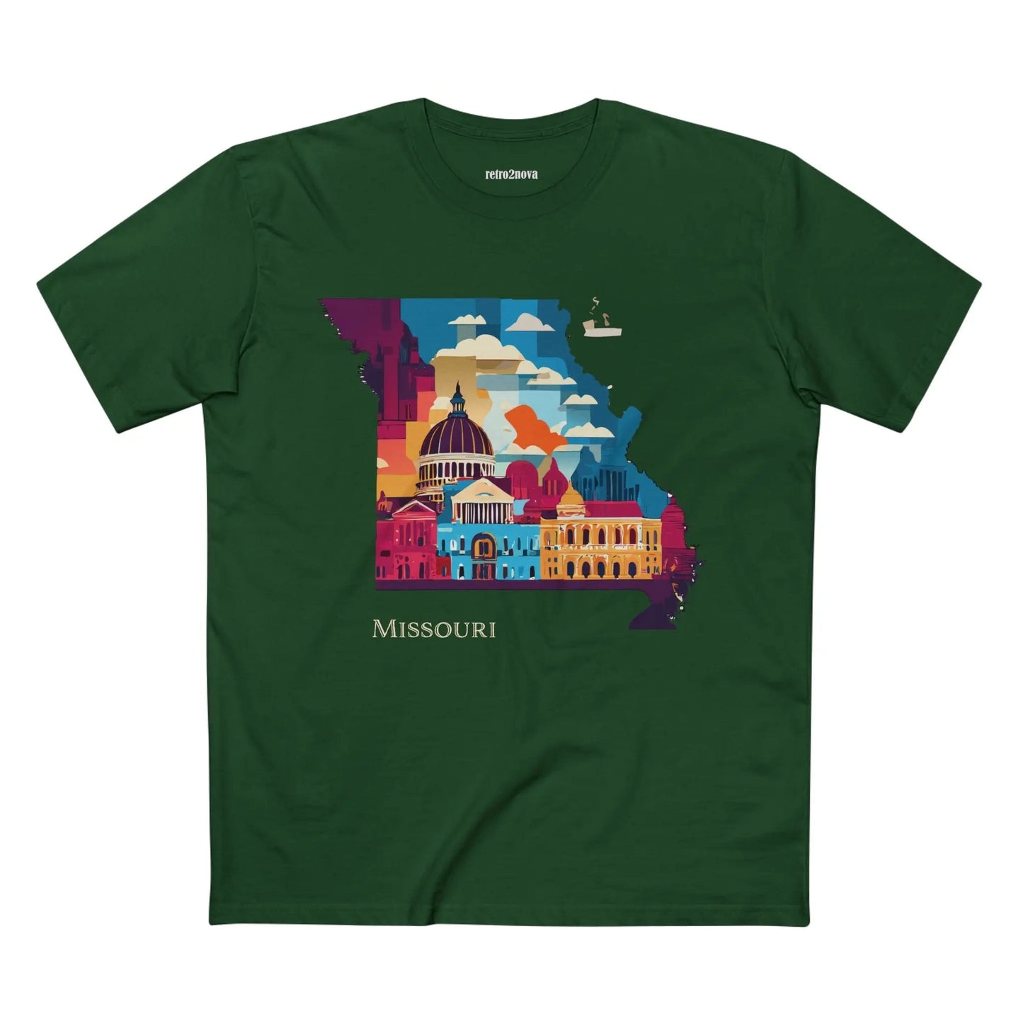 Missouri State Shirt Unisex Premium Cotton Tee With Original Art Design By Retro2Nova