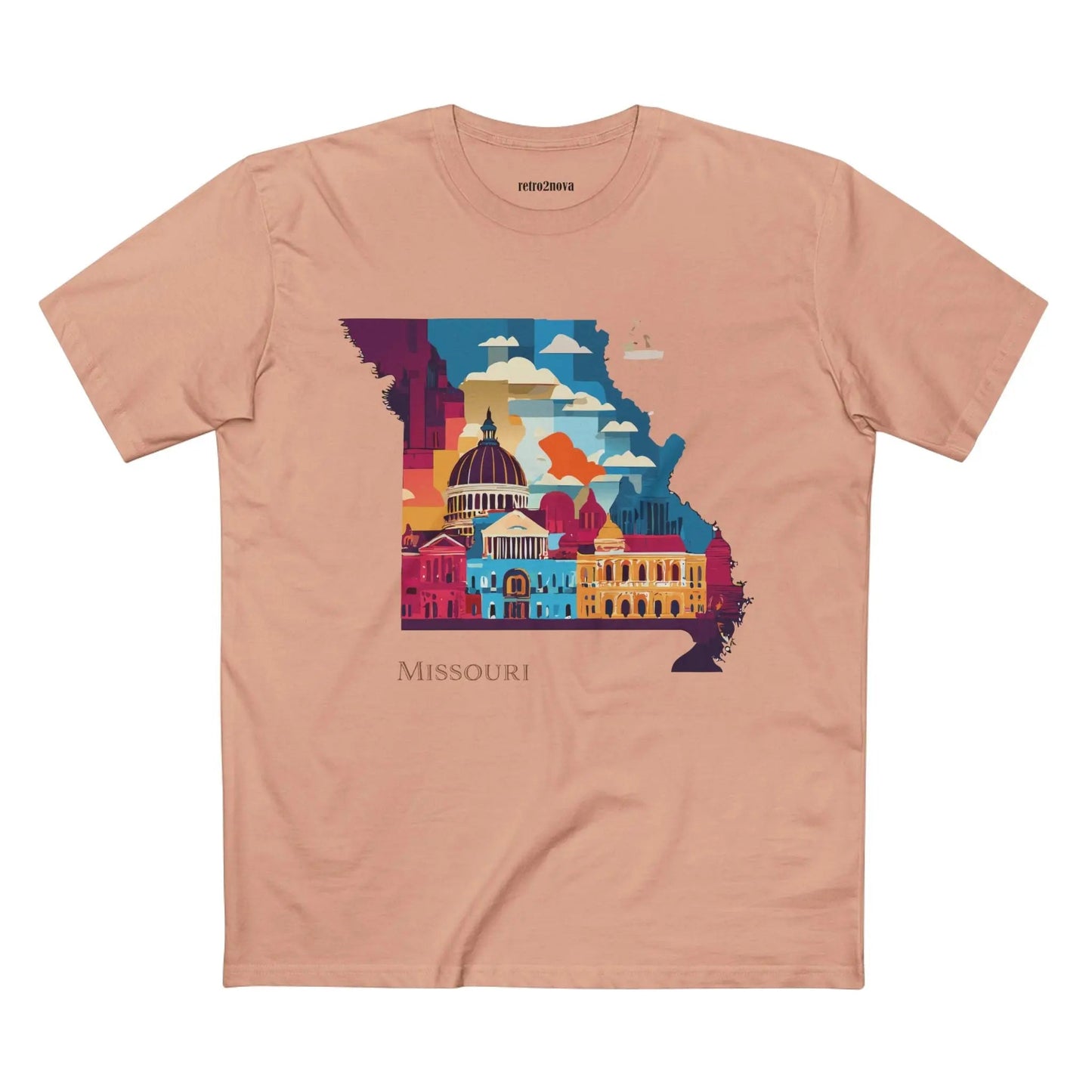 Missouri State Shirt Unisex Premium Cotton Tee With Original Art Design By Retro2Nova