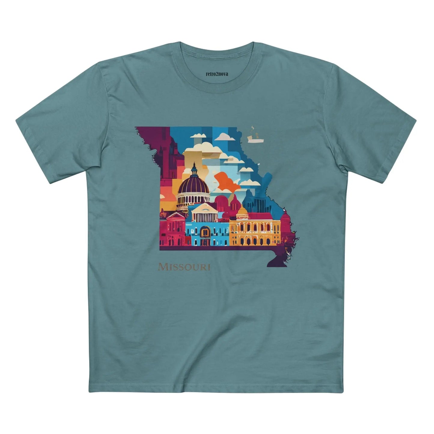 Missouri State Shirt Unisex Premium Cotton Tee With Original Art Design By Retro2Nova