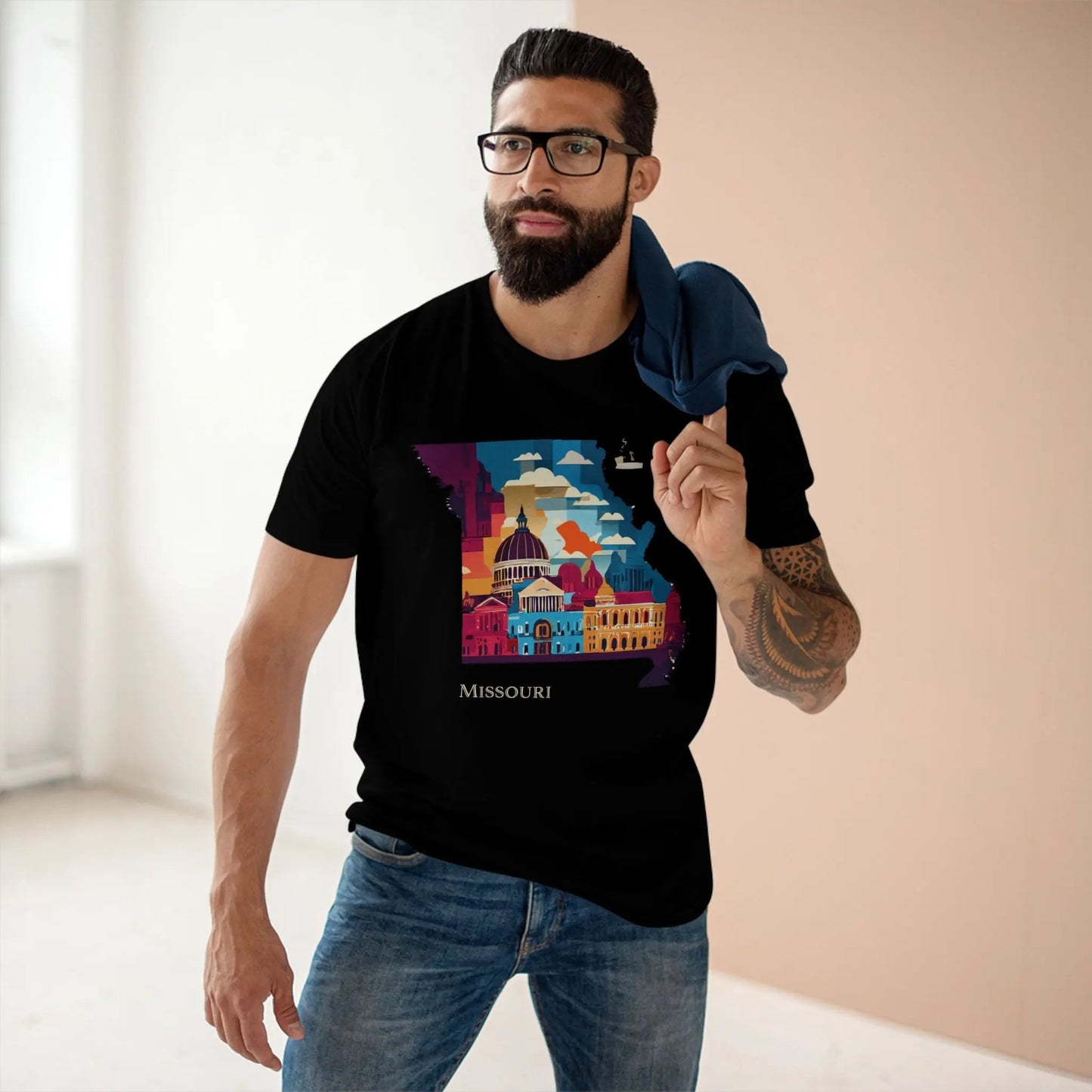 Missouri State Shirt Unisex Premium Cotton Tee With Original Art Design By Retro2Nova