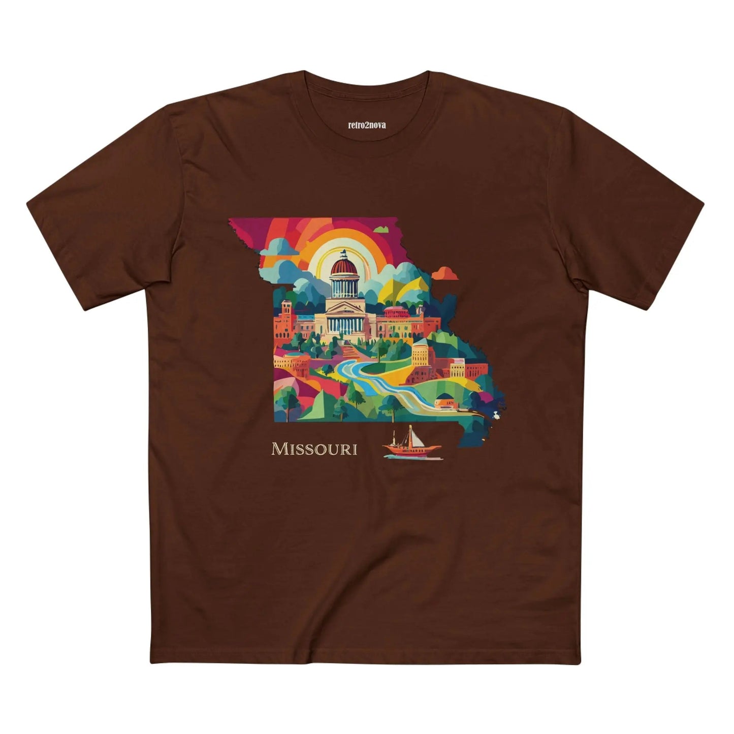 Missouri State Shirt Unisex Premium Cotton Tee With Original Art Design From Retro2Nova