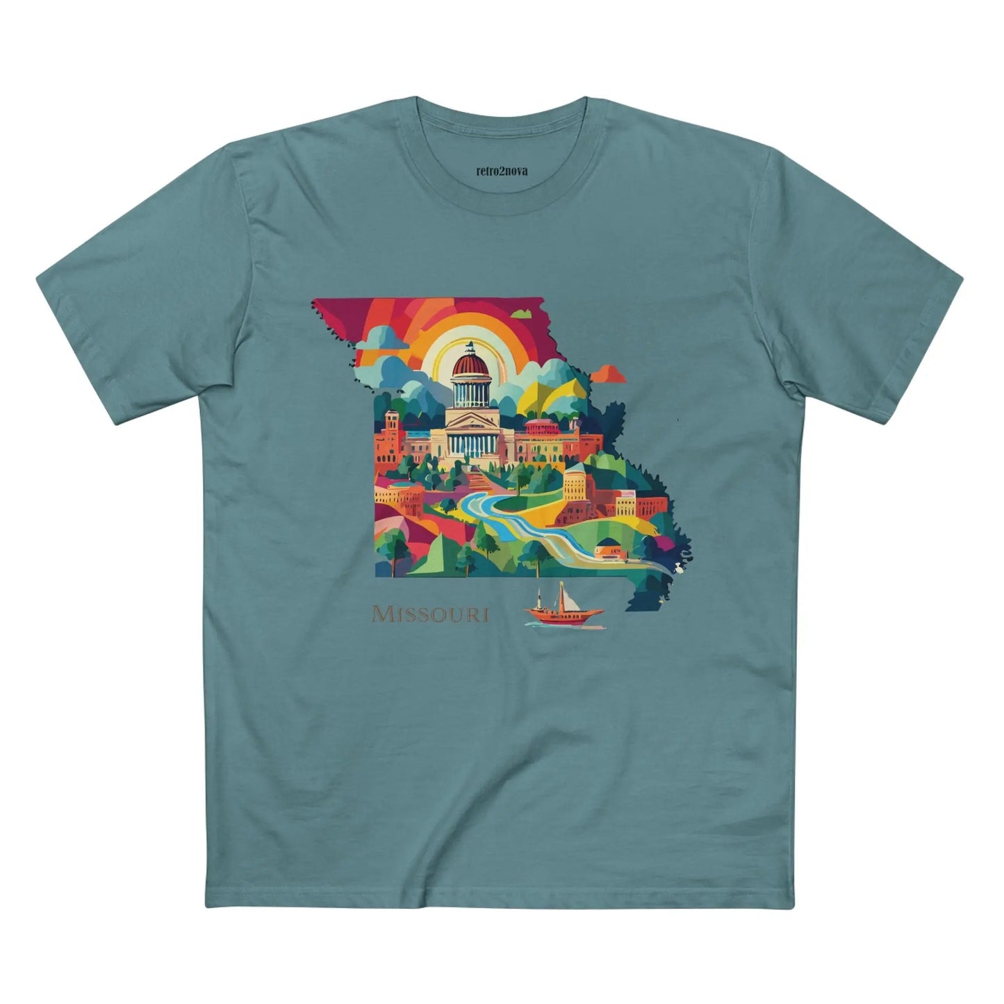 Missouri State Shirt Unisex Premium Cotton Tee With Original Art Design From Retro2Nova