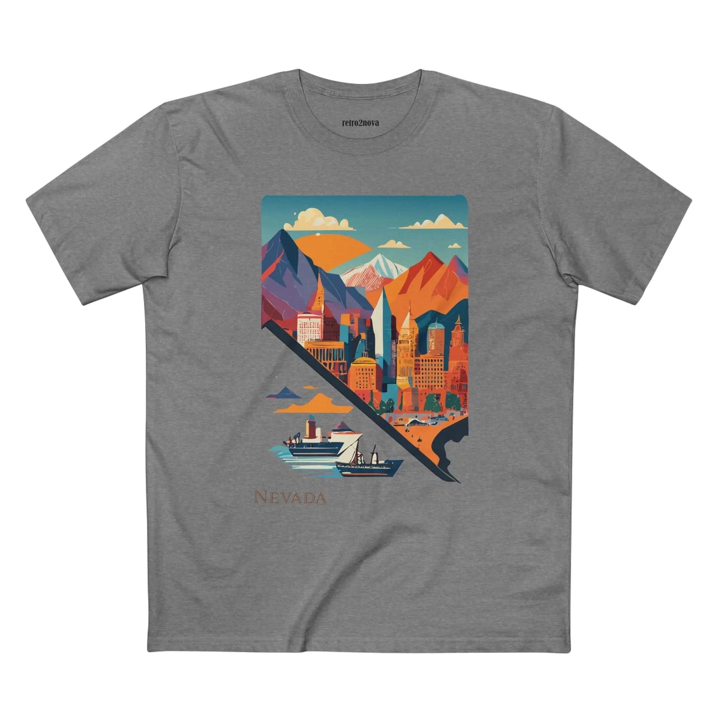 Nevada State Shirt Unisex Premium Cotton Tee With Original Art By Retro2Nova Exclusive