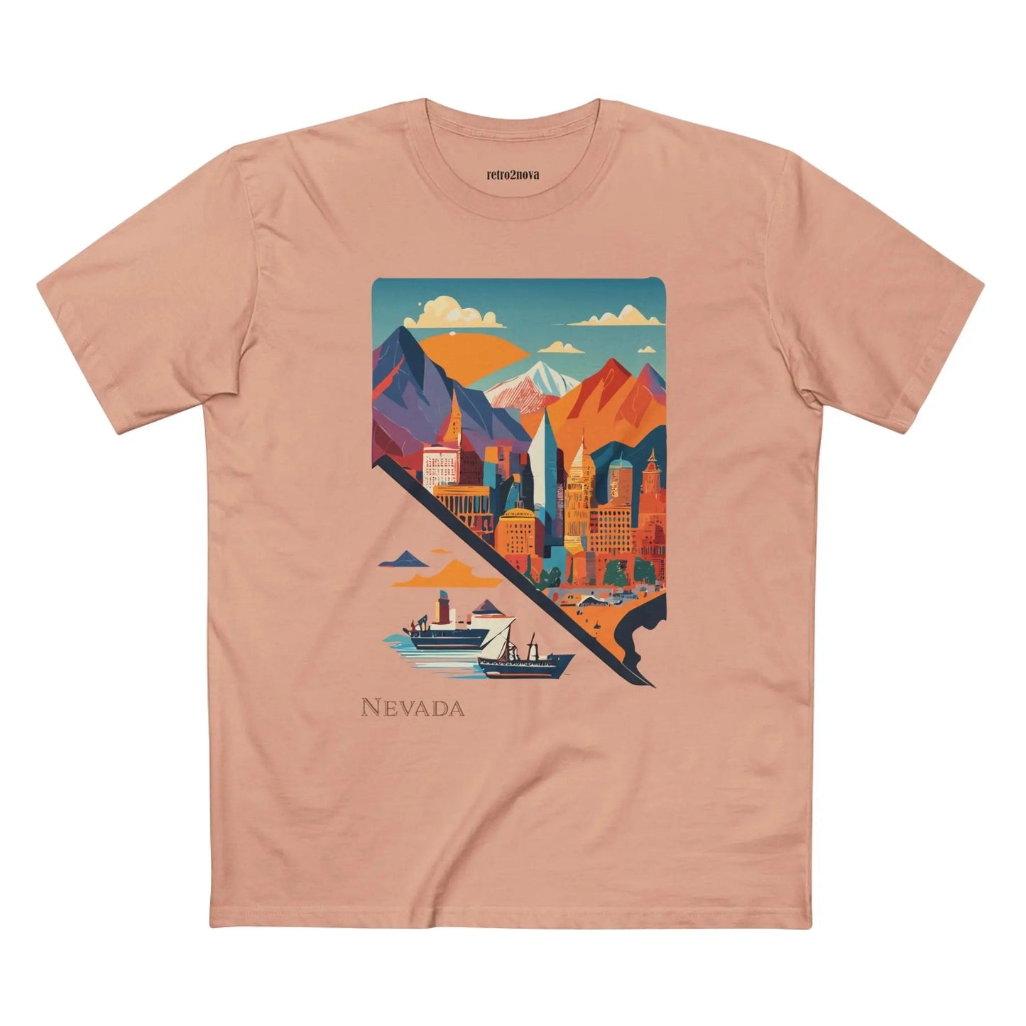 Nevada State Shirt Unisex Premium Cotton Tee With Original Art By Retro2Nova Exclusive