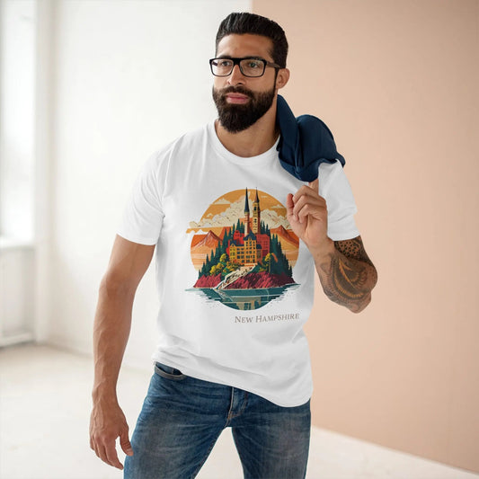 New Hampshire State Graphic Unisex 100 Cotton Tee 86