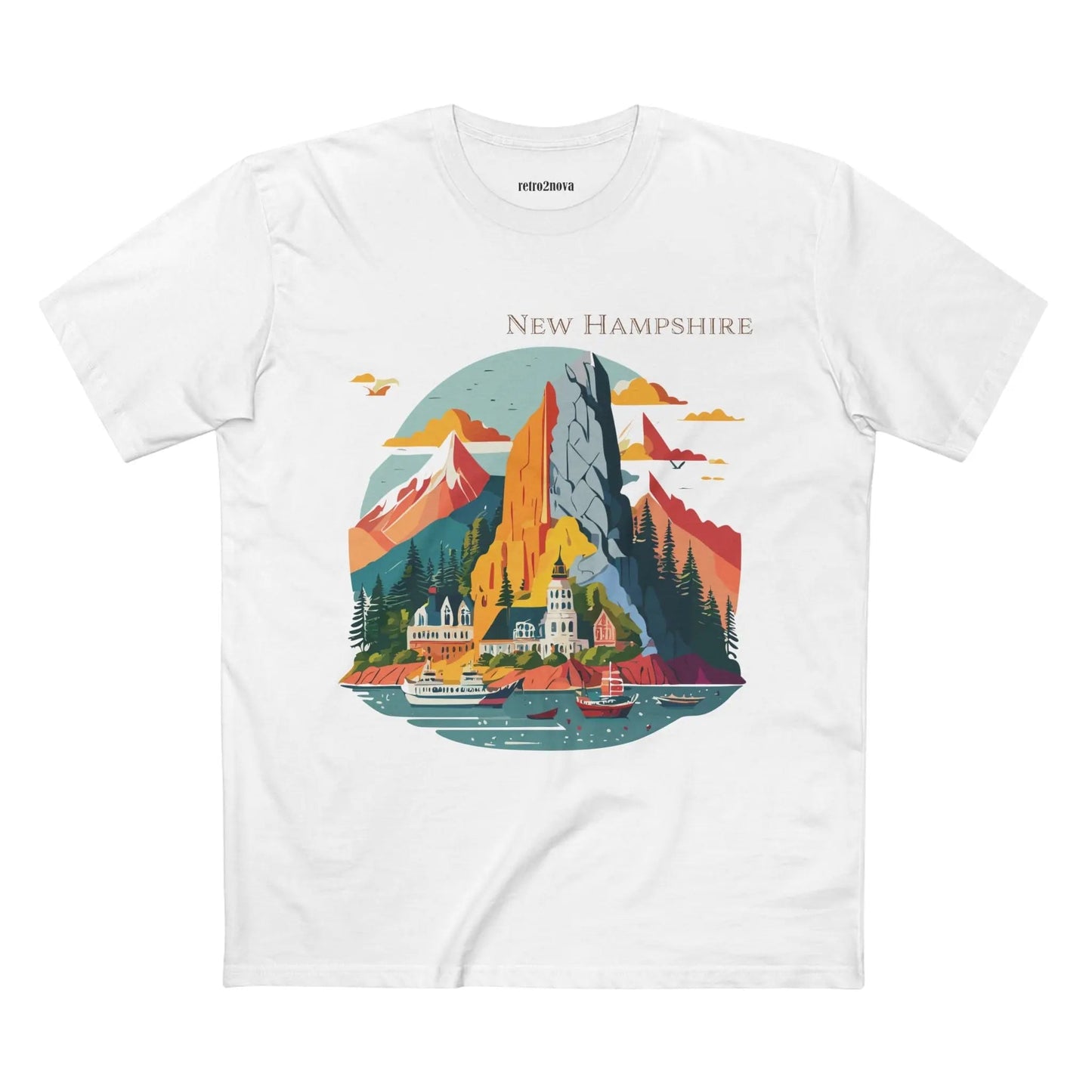 US State Shirt New Hampshire Tee Unisex Premium Cotton Original Art Design Exclusive Art Collection