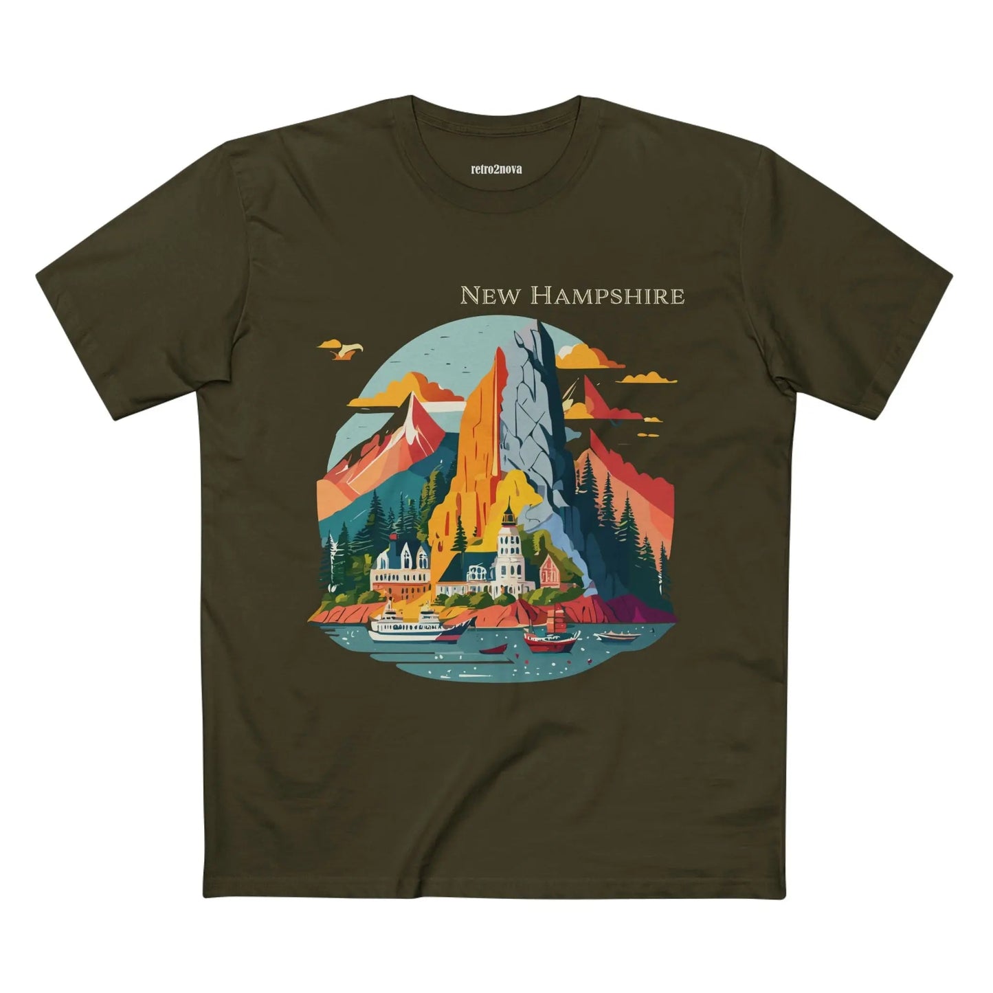 US State Shirt New Hampshire Tee Unisex Premium Cotton Original Art Design Exclusive Art Collection